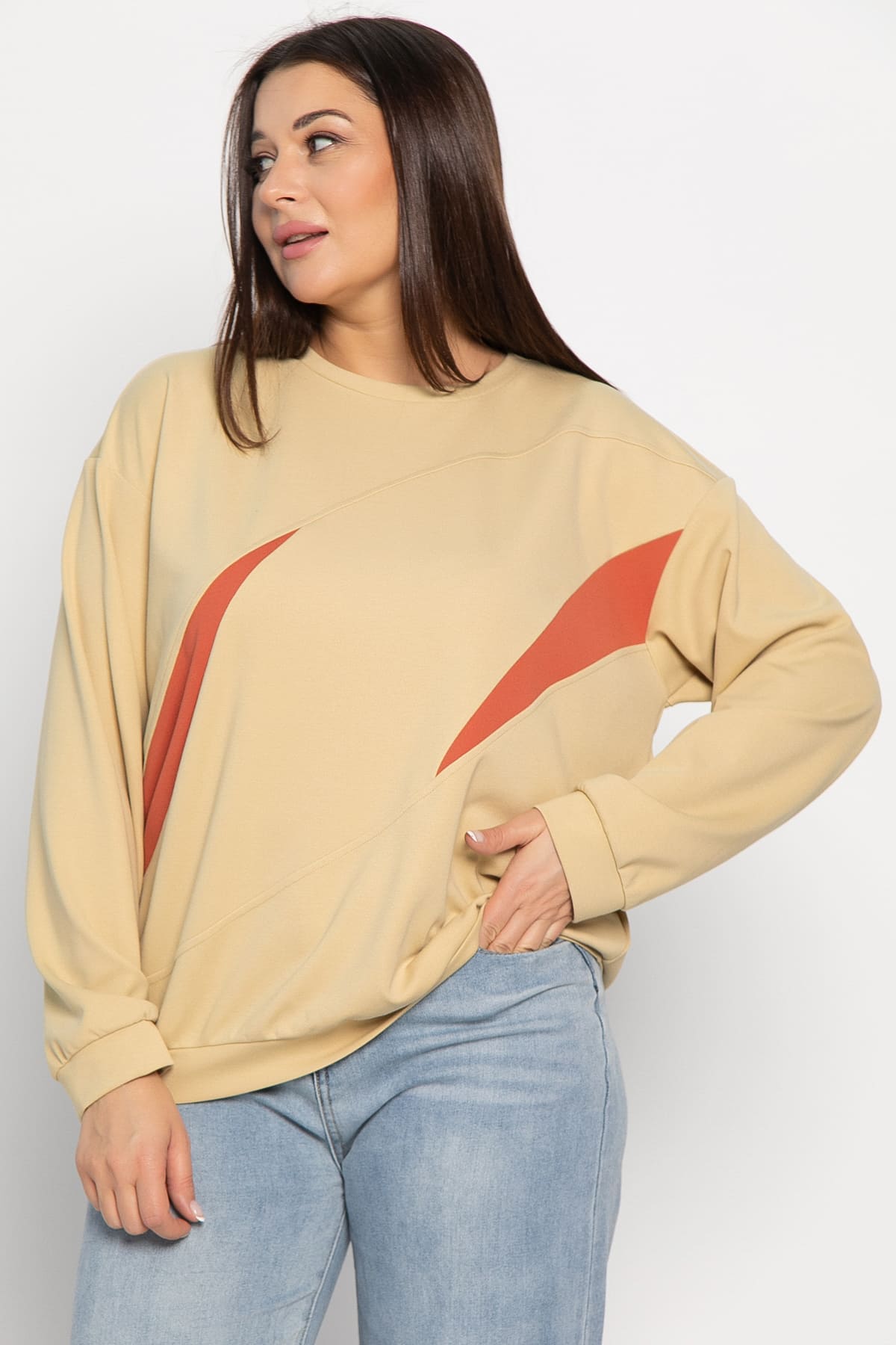 Свитшот Ритм города (бежевый) Б15005-3М