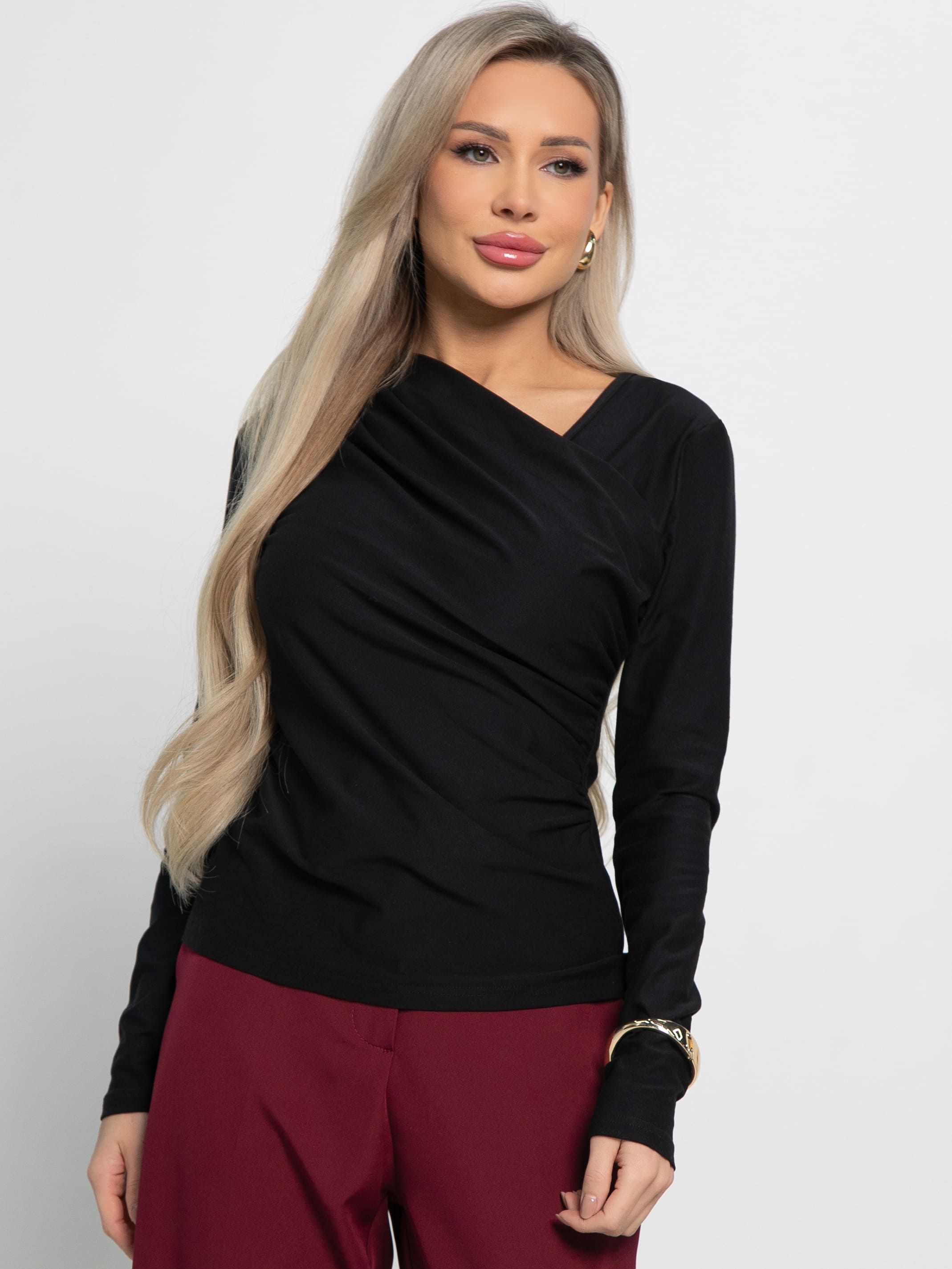 Лонгслив Стильный вызов (черный) Б15175-25М