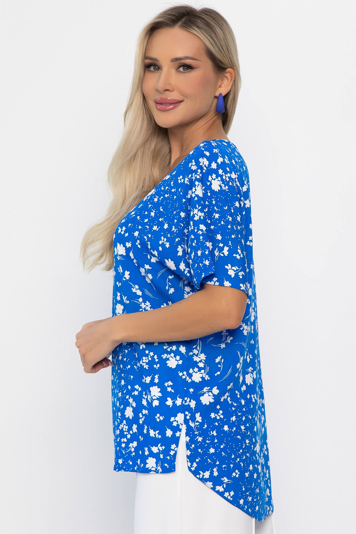 Блуза Маргоша (ярко-голубая) Б13813-16М