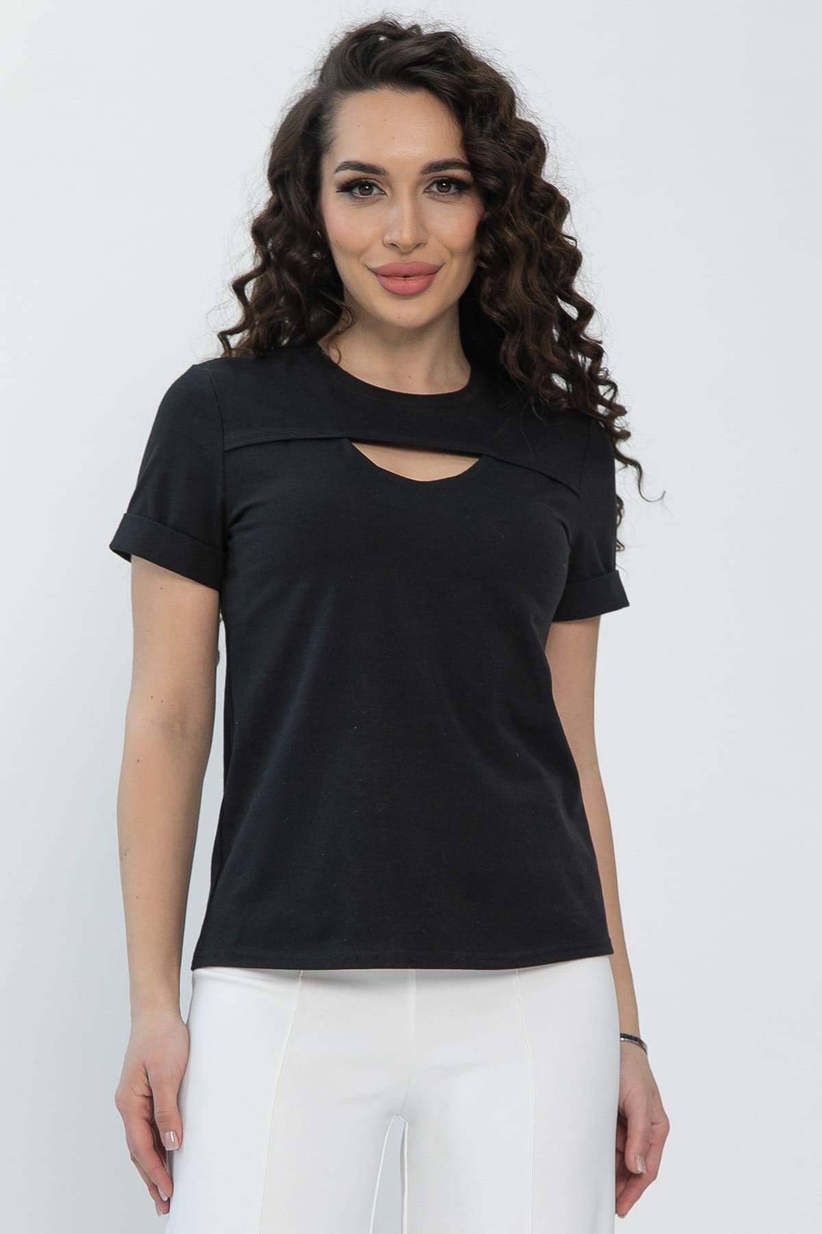 Футболка Дорис (черная) Б13352-50М