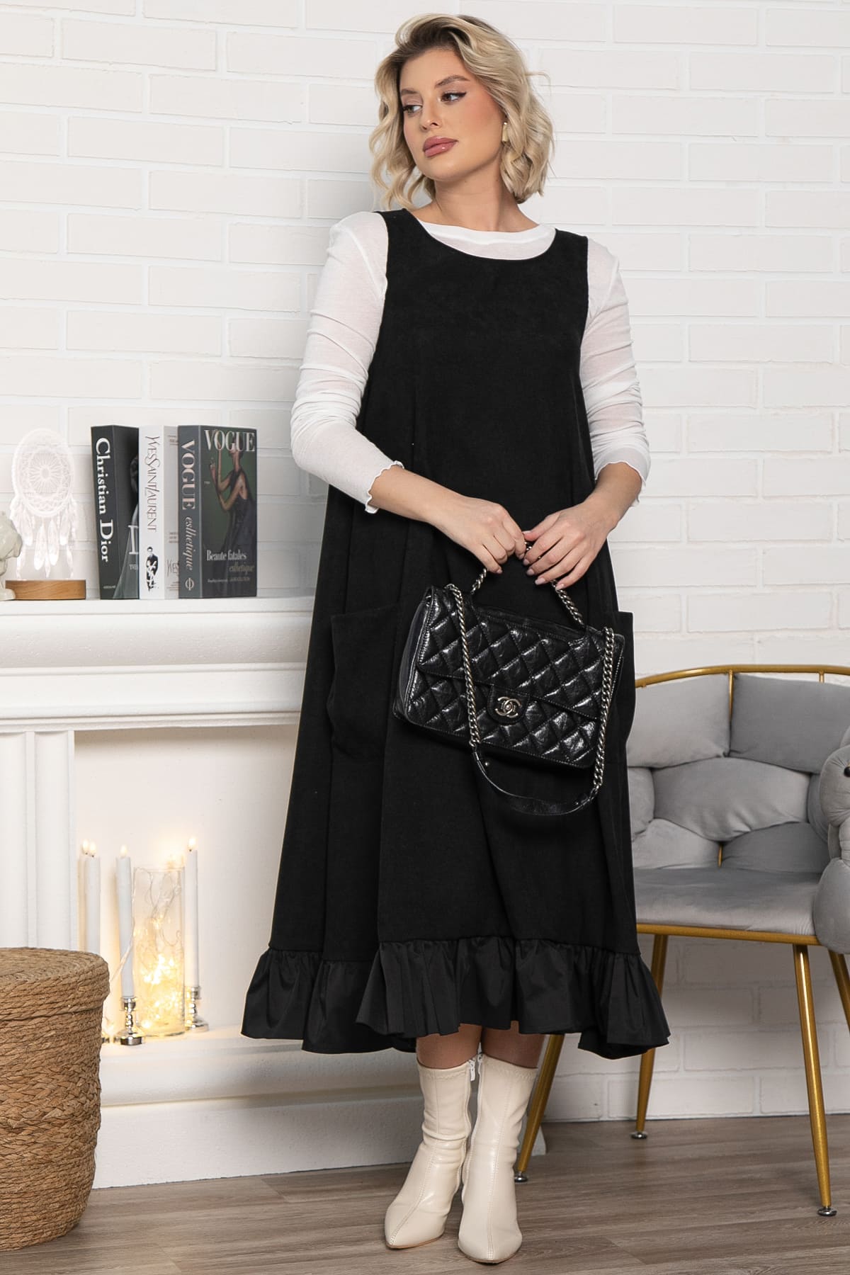 Сарафан бохо (черный) П14983-10М