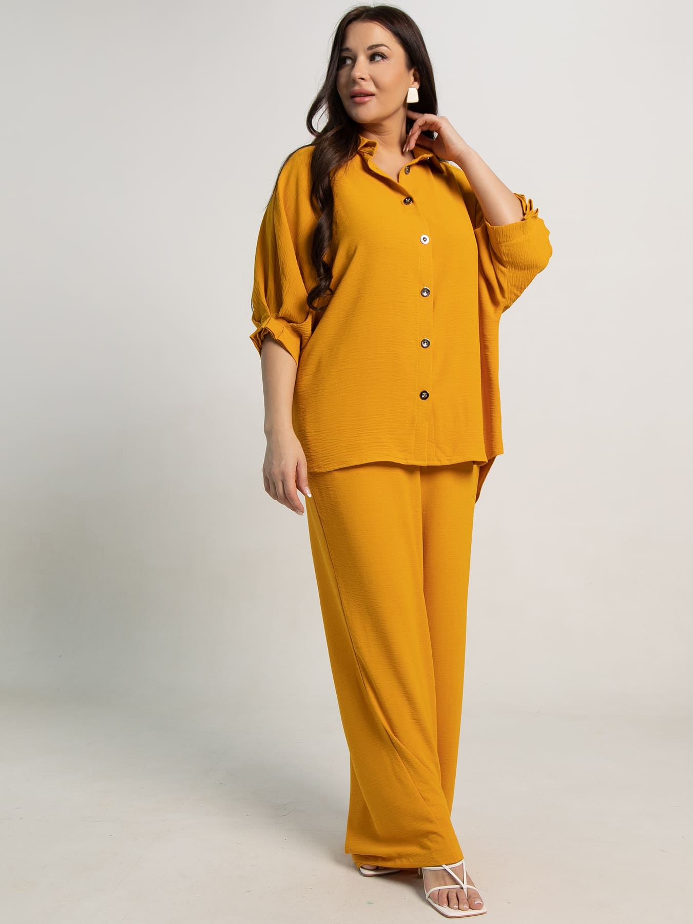 Костюм брючный Амира (горчица) К15590-27М