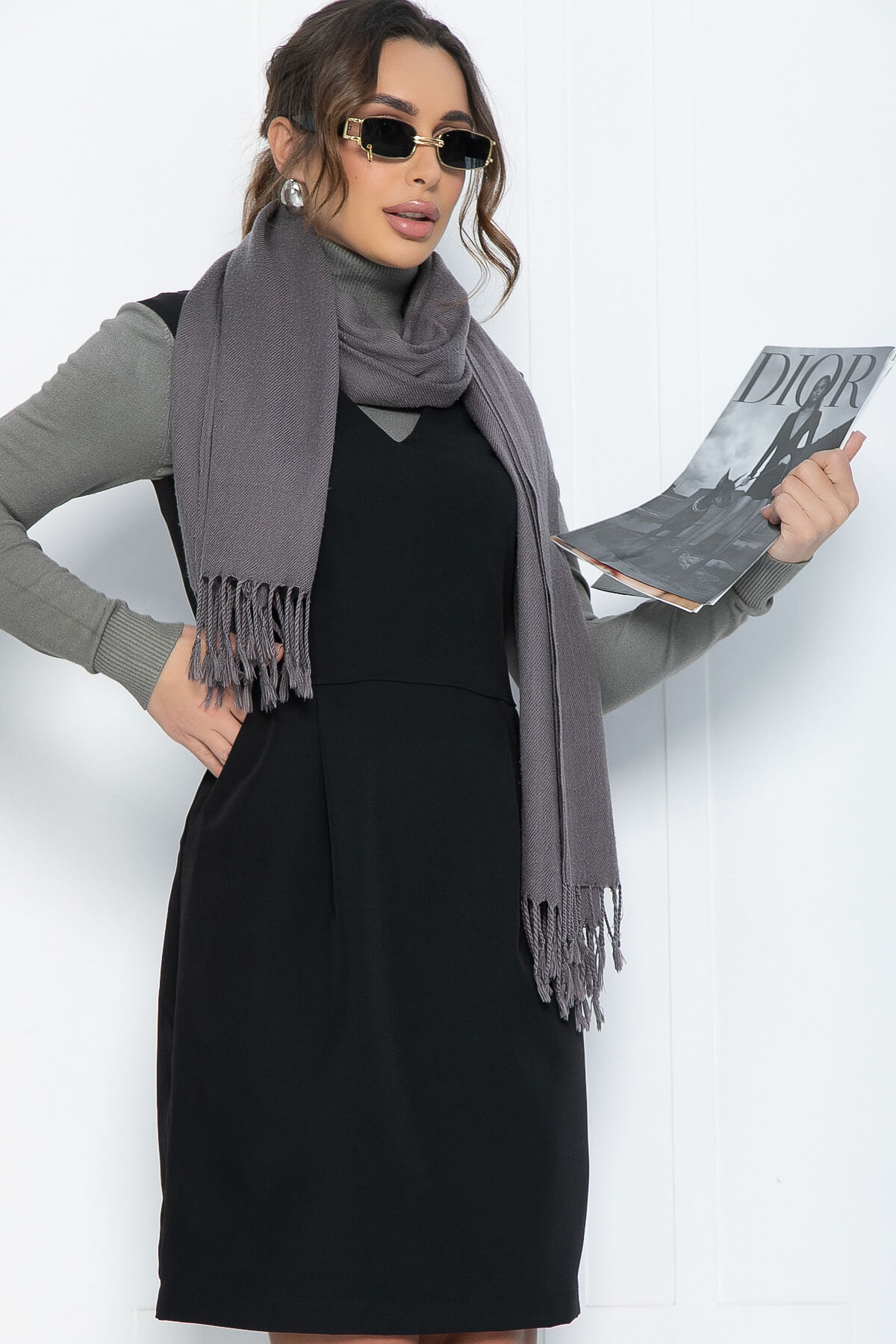 Платье Кембридж (черное) П12078