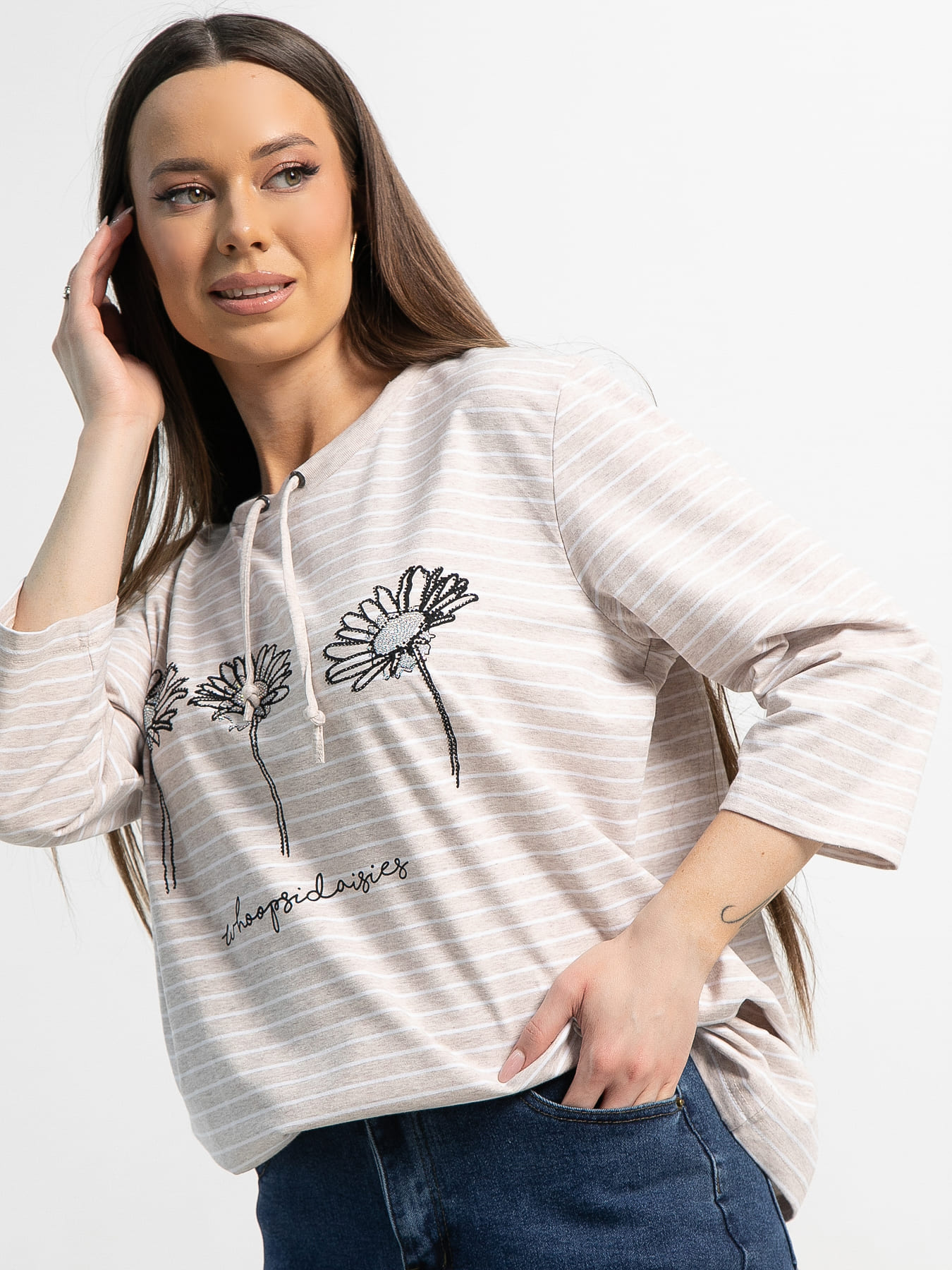 Блуза Сияющий набросок (бежевая) Б15286-18М