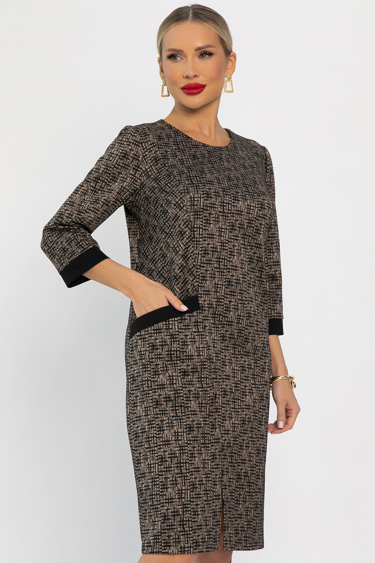 Платье Твоя мода (коричневое) П13746-19М