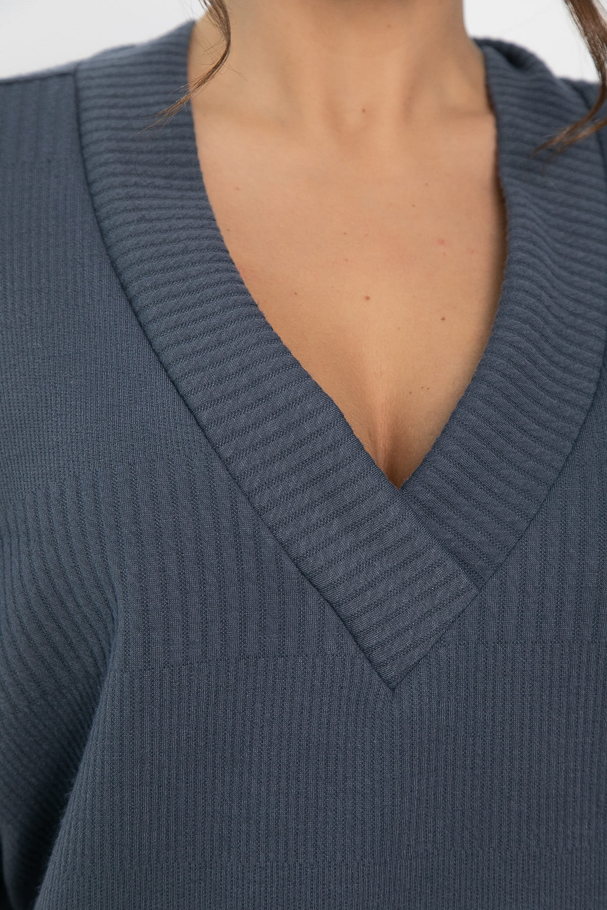 Костюм трикотажный Уютный шарм (серо-синий) К14251-5М