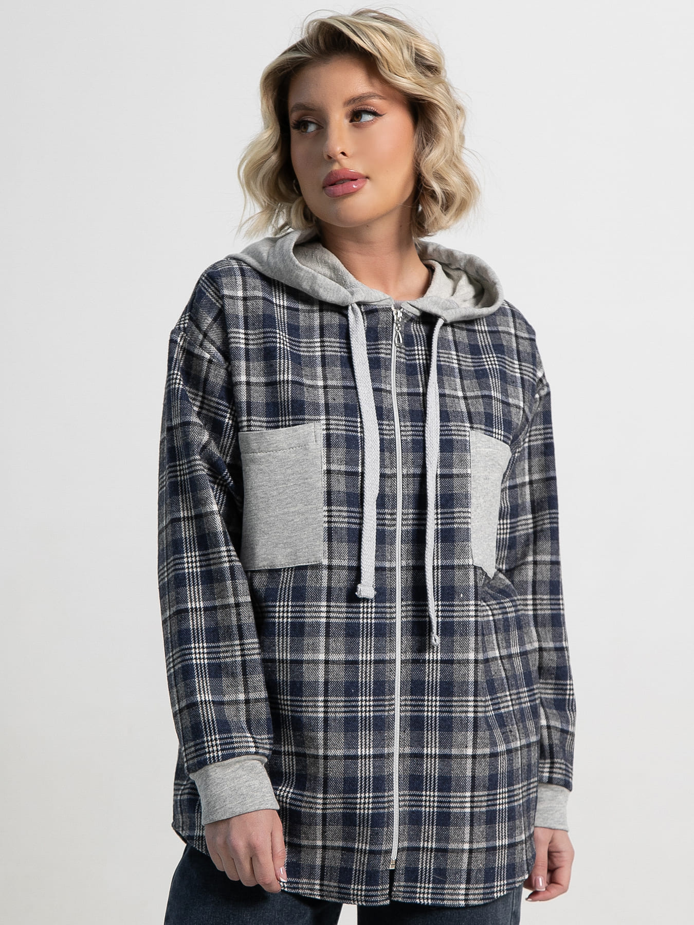 Рубашка Больше чем стиль НЬЮ (синяя) Б15126-50М