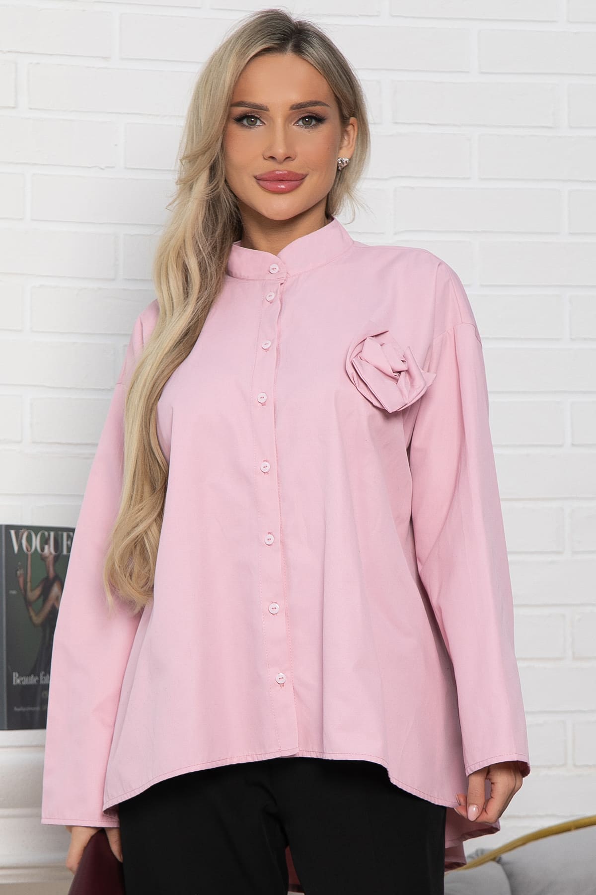 Блуза Луиза (розовая) Б15028-39М