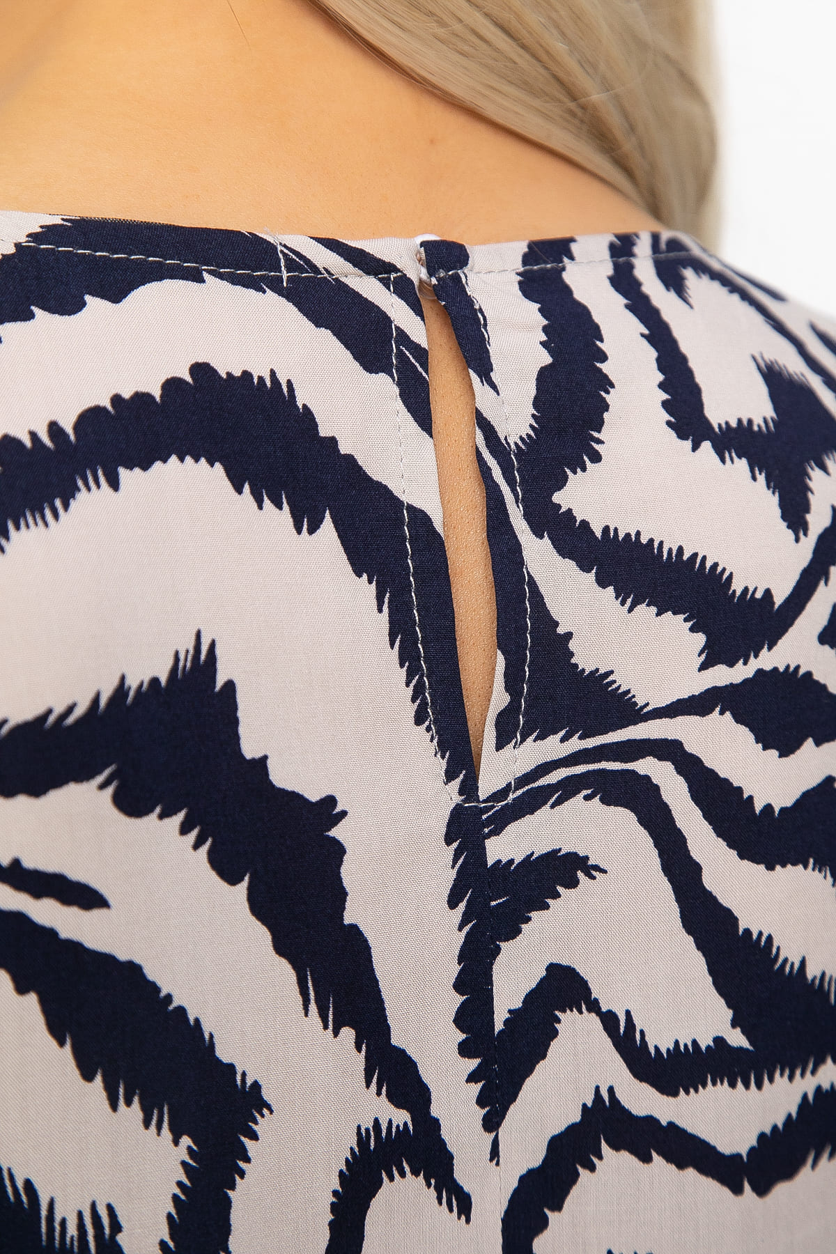 Блуза Кармен (синяя) Б13725-30М