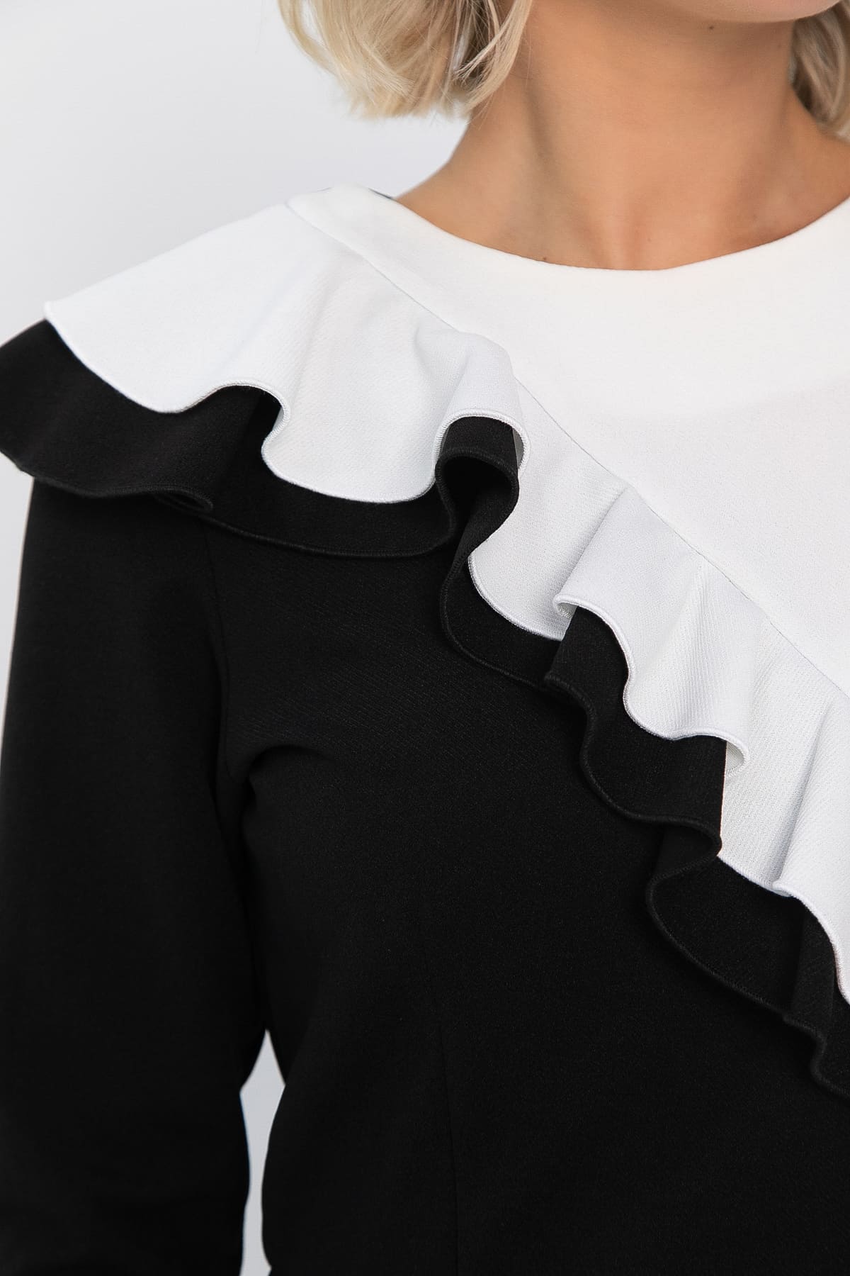 Платье Эванесса (черно-белое) П12747-35М