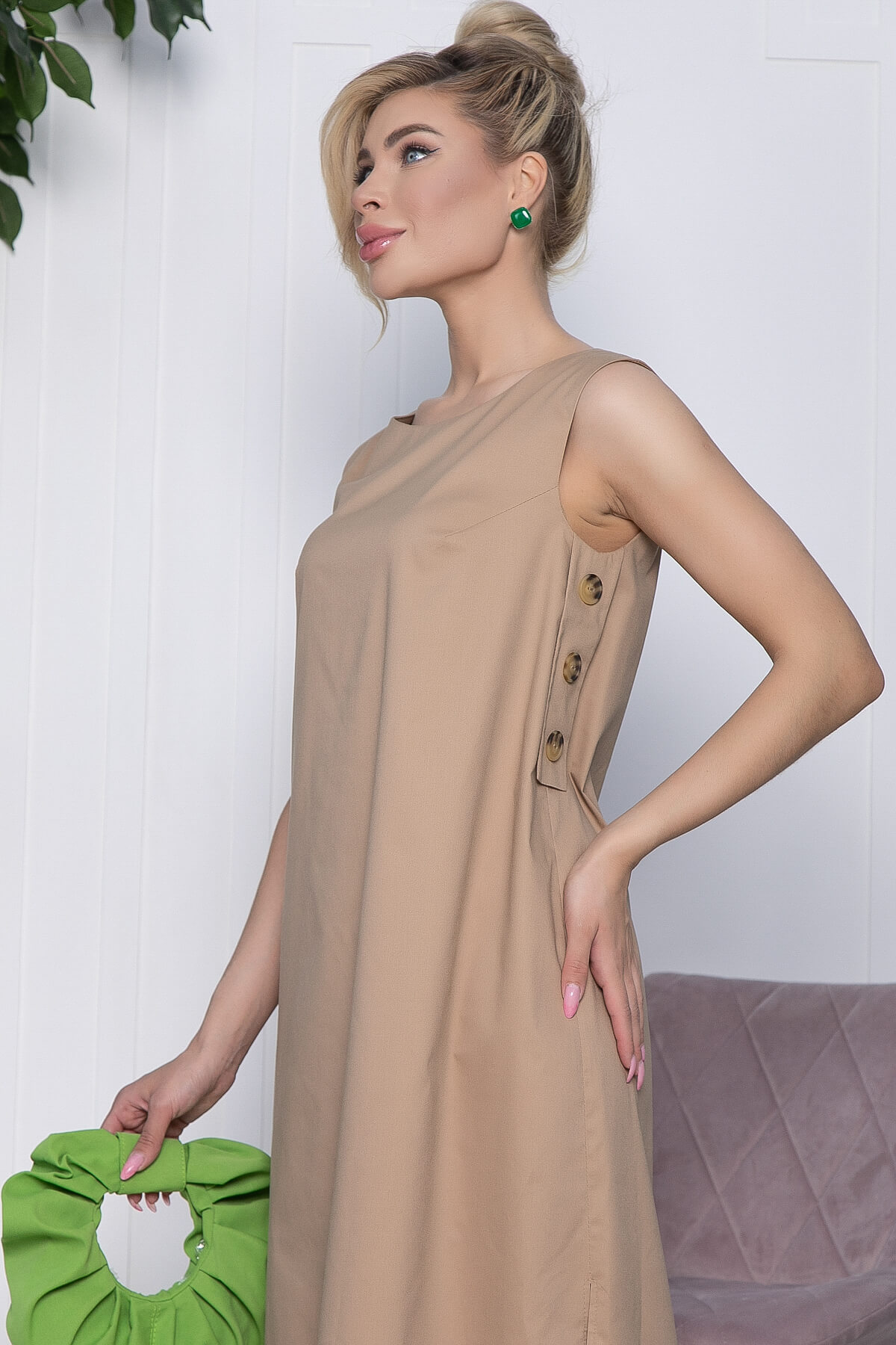 Платье Детали лета (бежевое) П13437-2М