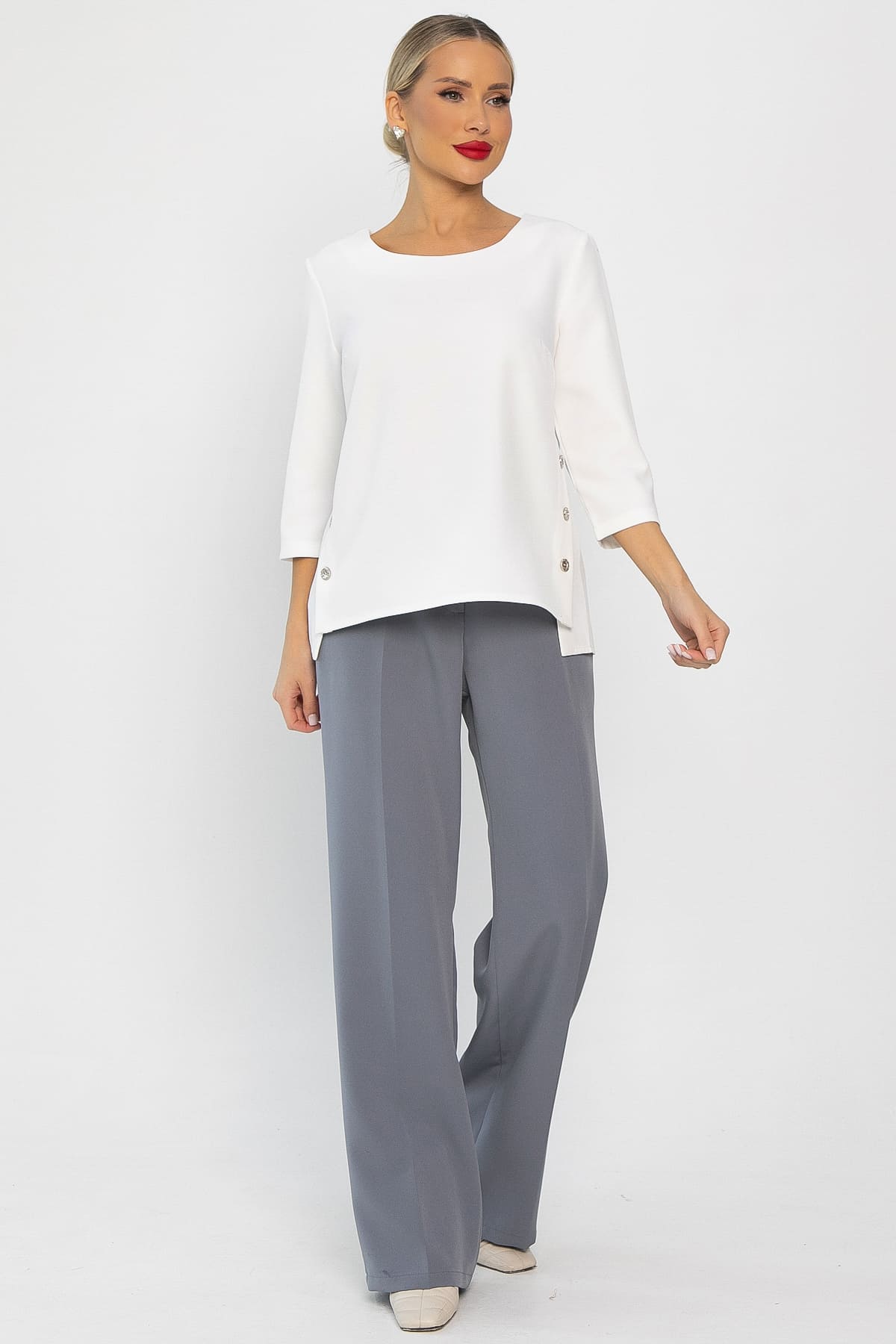 Блуза Аурия (белая) Б14217-48М