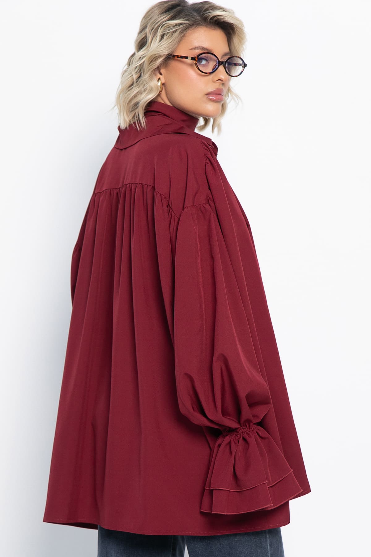 Блуза Присцилла (бордовая) Б14949-5М