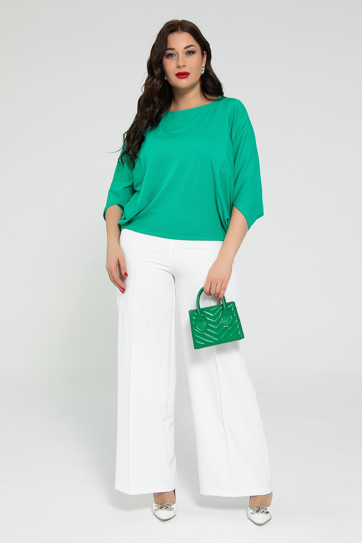 Блуза Шармель (зеленая) Б12913-16М