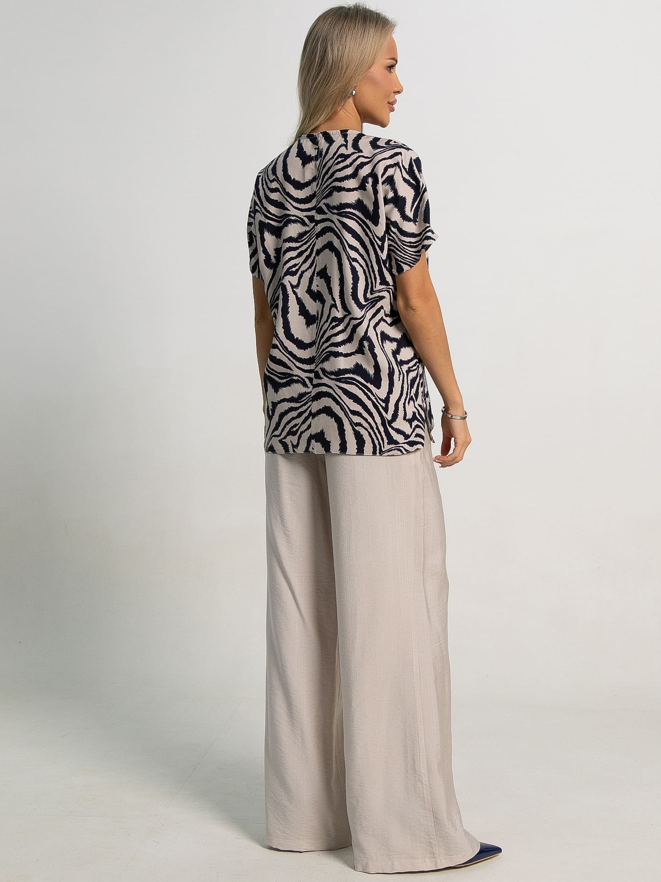 Костюм Яркие планы (бежево-синий) К15640-30М