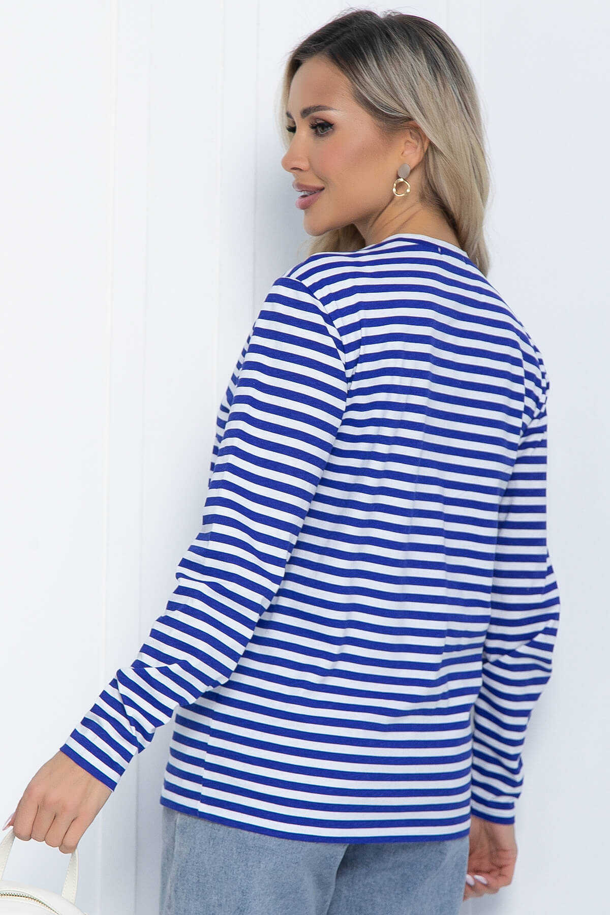 Тельняшка Морская душа (бело-синяя) Б12117