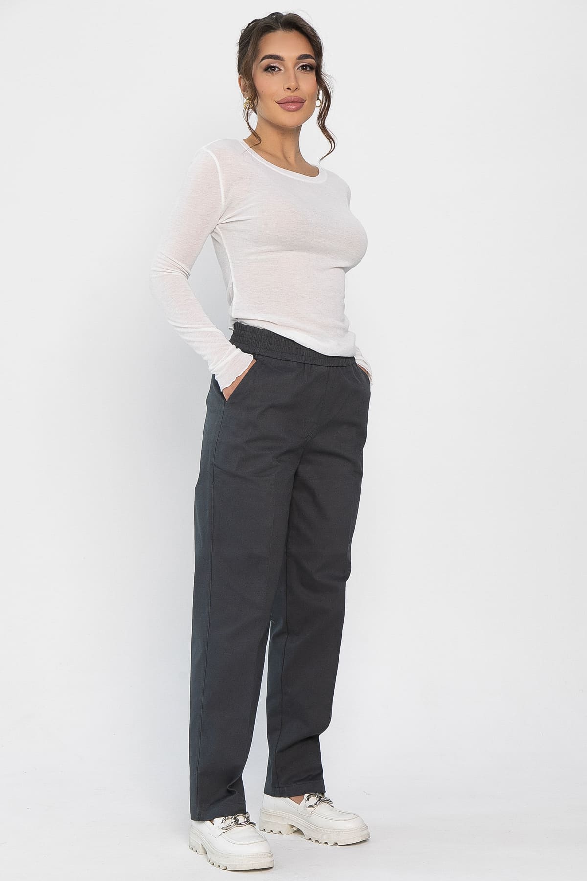 Брюки на резинке Спринт (графит) Б14259-18М