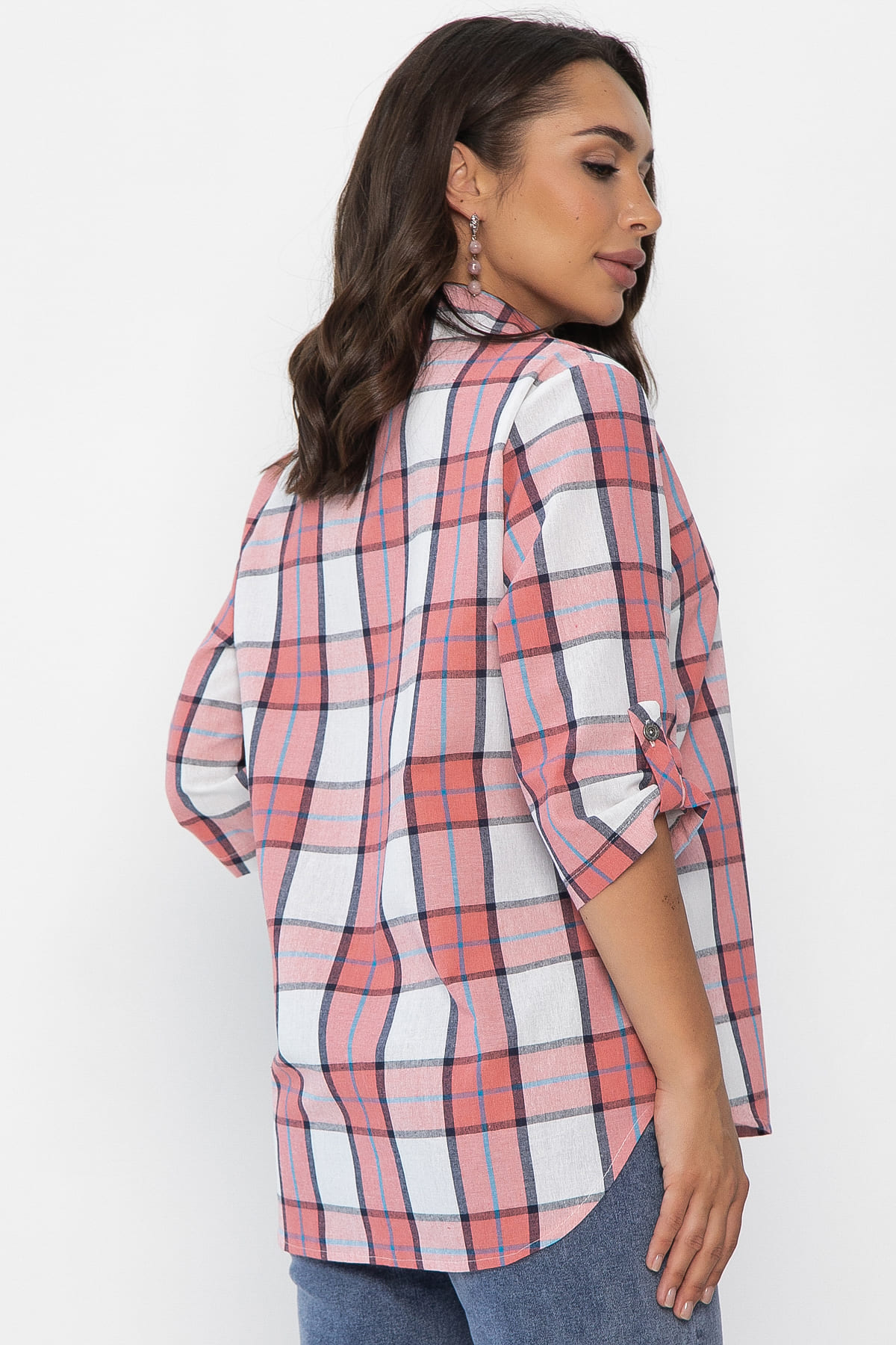 Рубашка Аланта (бело-розовая) Б14036-18М