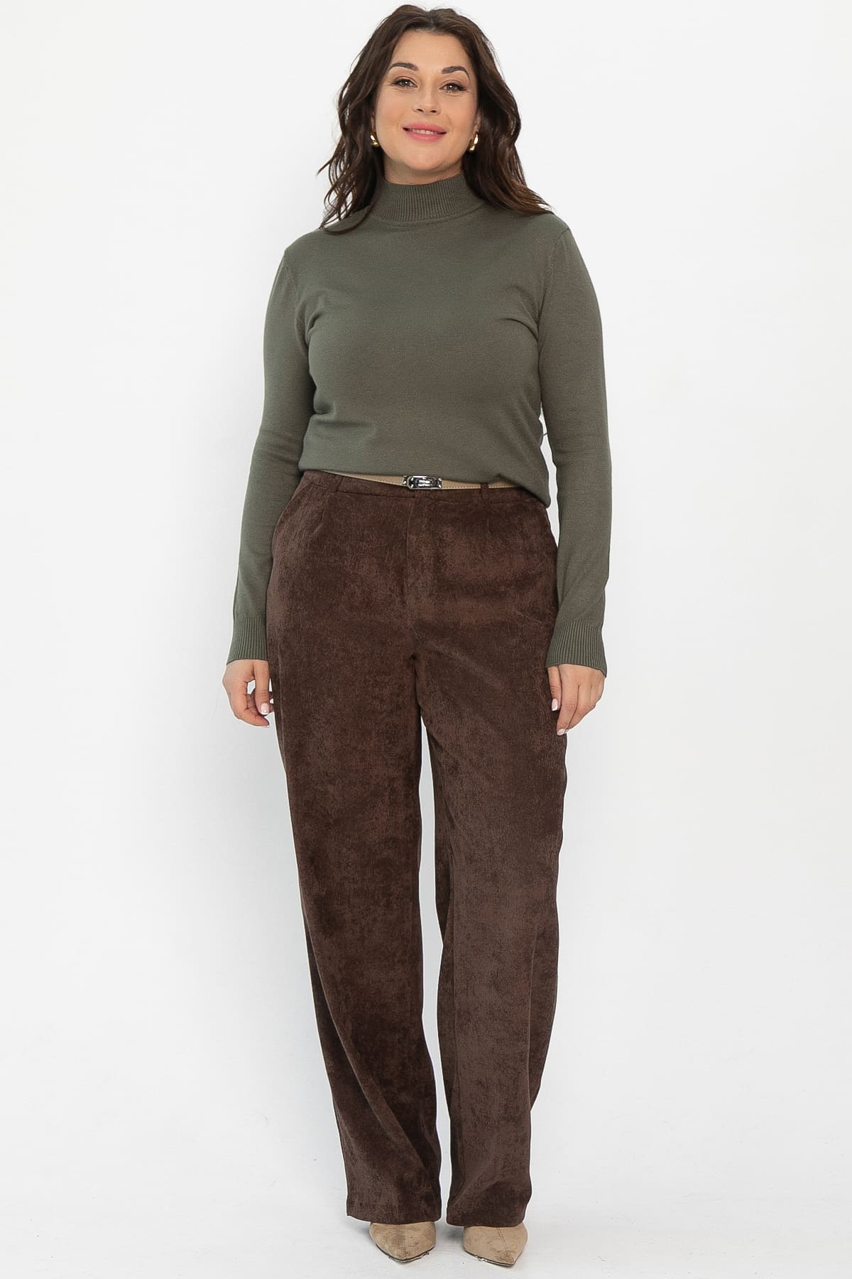 Брюки вельветовые Брауни (коричневые) Б14442-25М