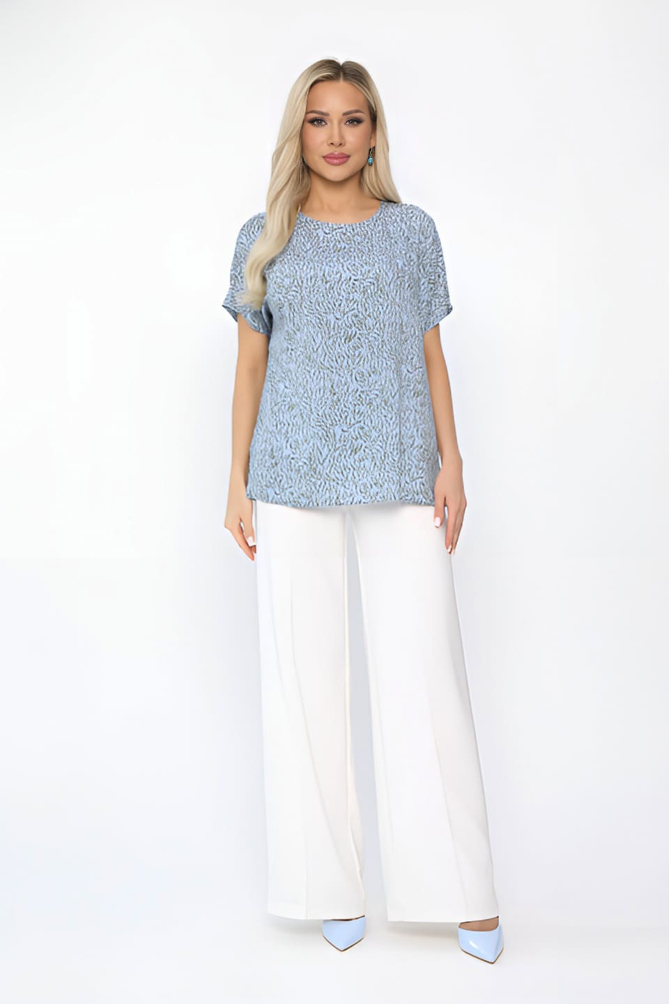 Блуза Кармен (голубая) Б13724-30М