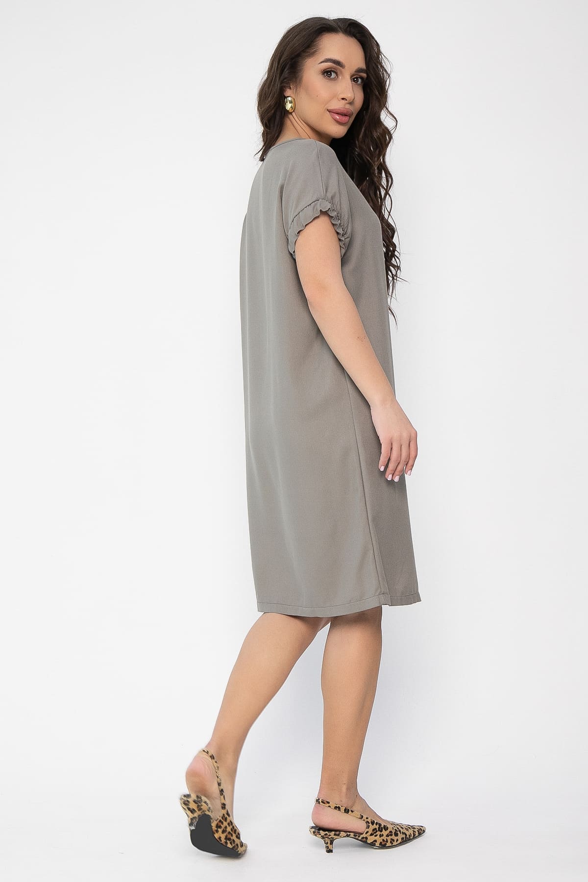 Платье Аида (серый хаки) П13613-25М