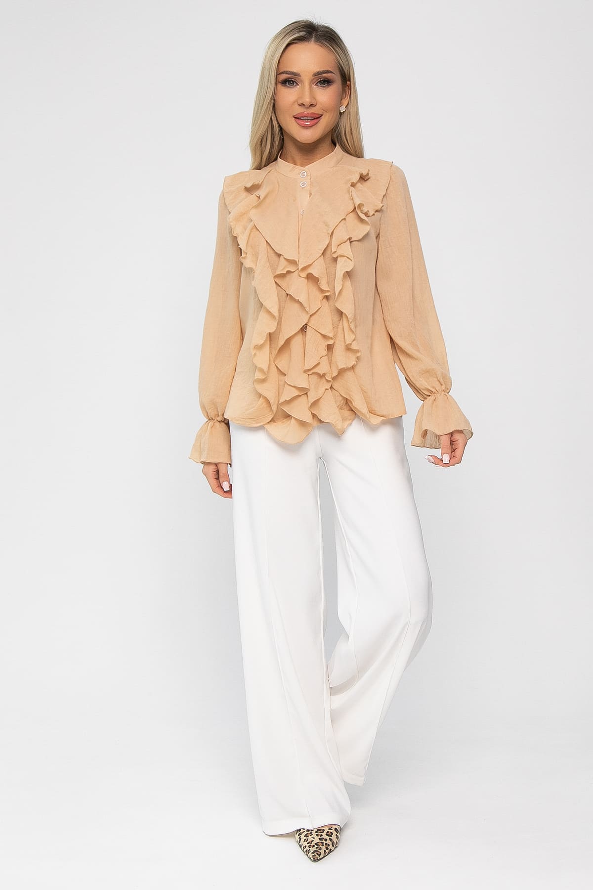 Блуза Розалинда (бежевая) Б13687-5М