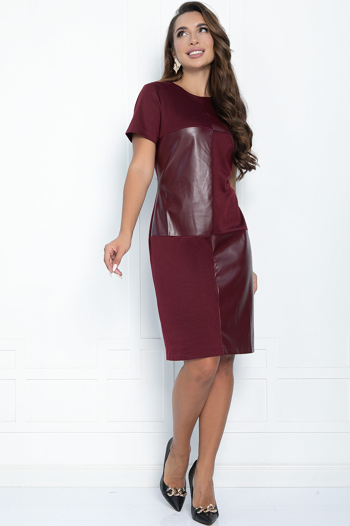 Платье Мемфис (бордовое) П11242