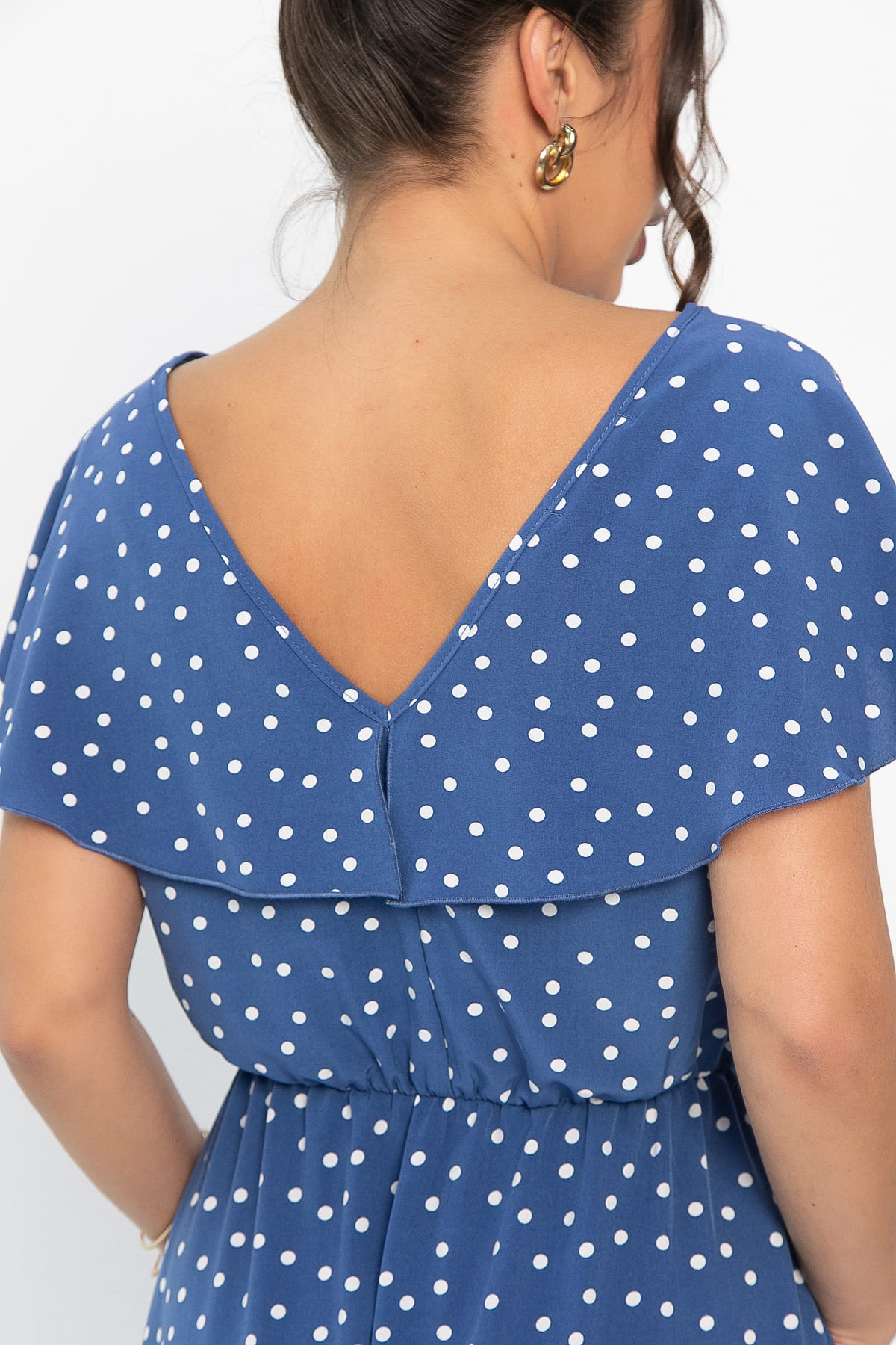 Платье Жара (синее/горох) П13968-16М