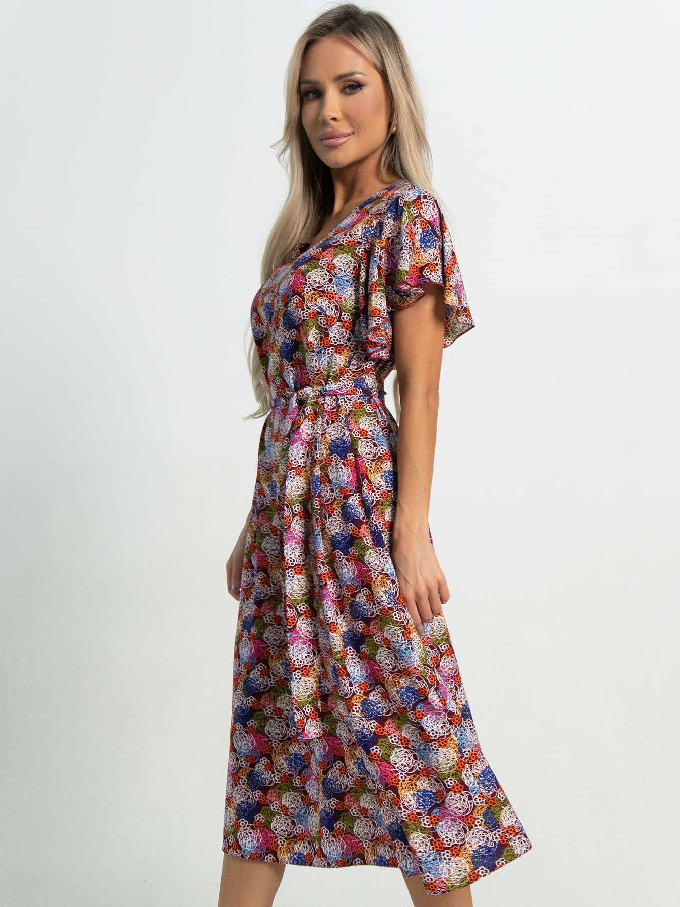 Платье Южное солнце (винное) П15722-4М