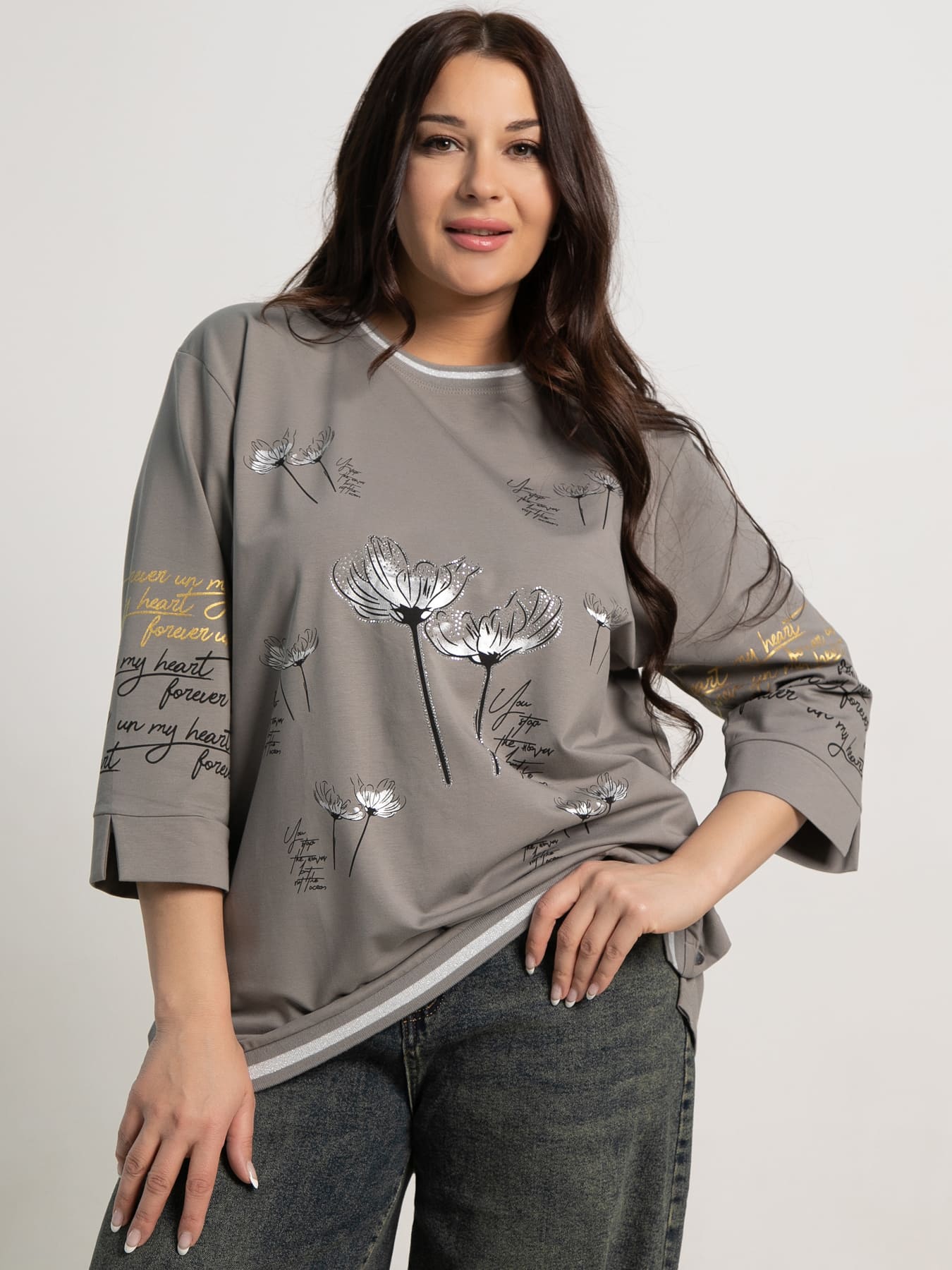 Блуза Подснежник (серая) Б15425-18М