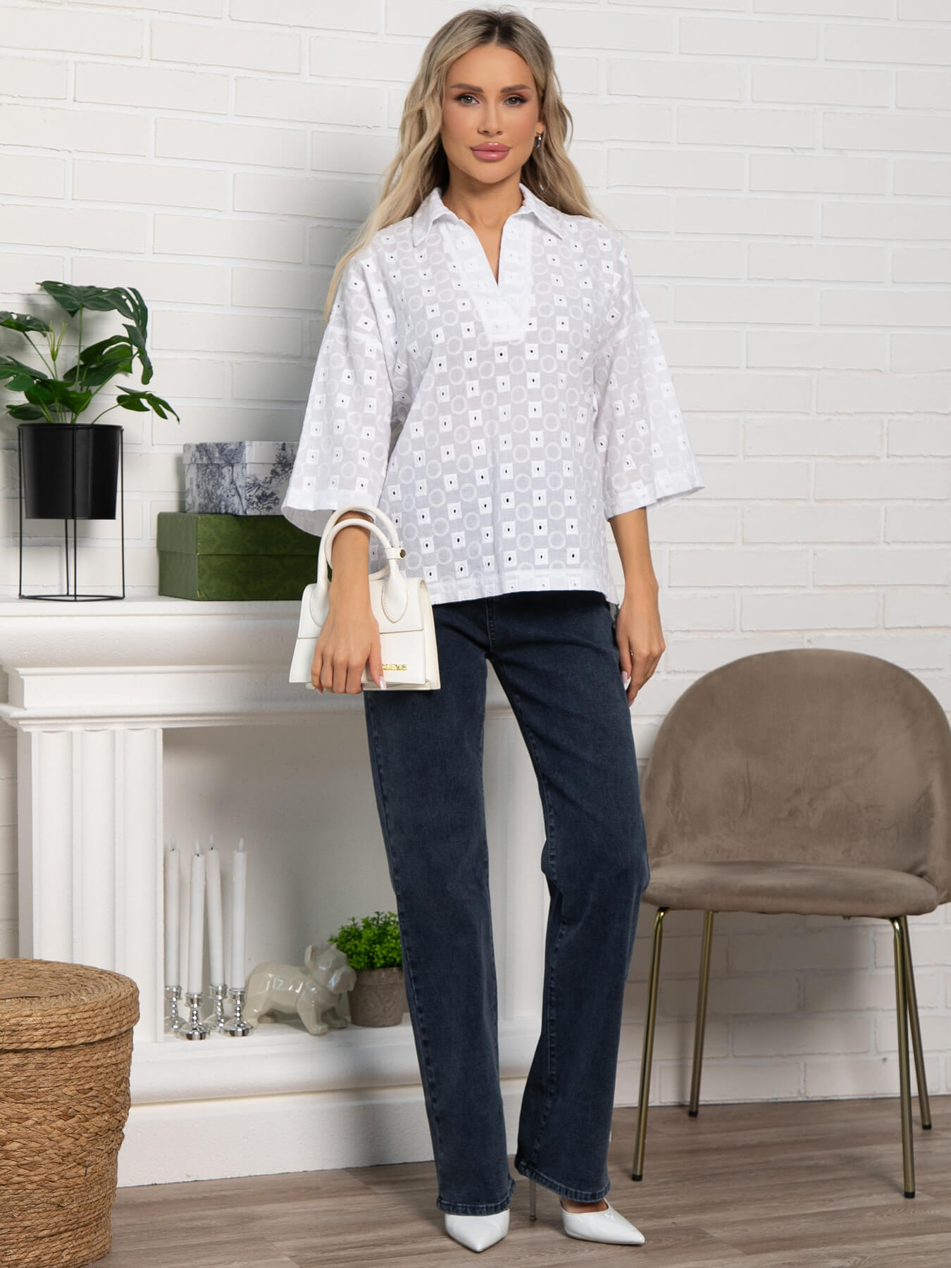 Блуза Ветерок (белая) Б15556-16М