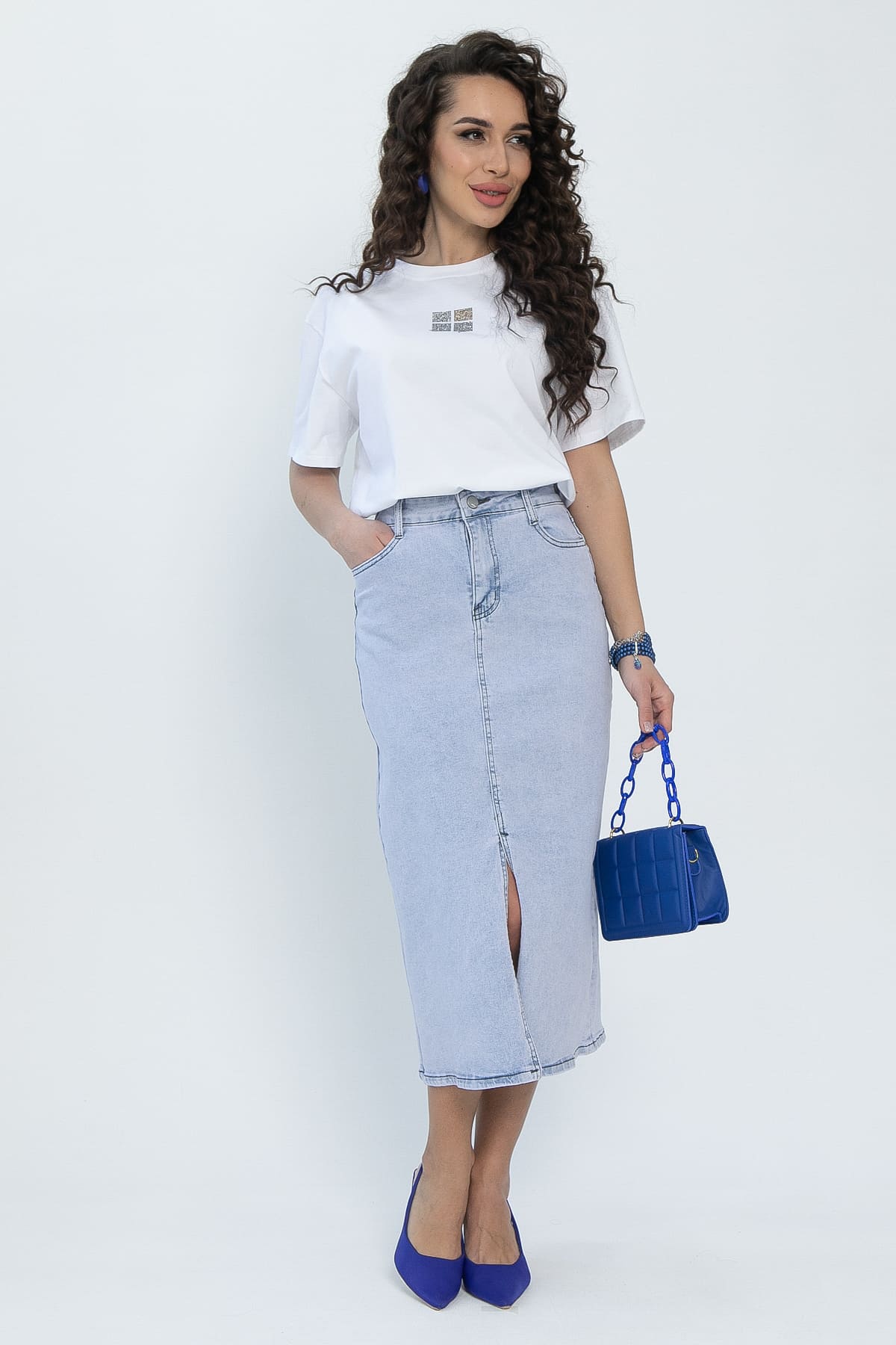 Юбка Муррей (светло-голубая) Ю13448-12М