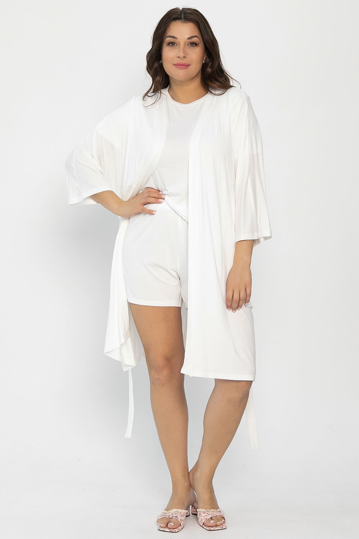 Пеньюар Шелк вискозы (молочный) П14482-52М