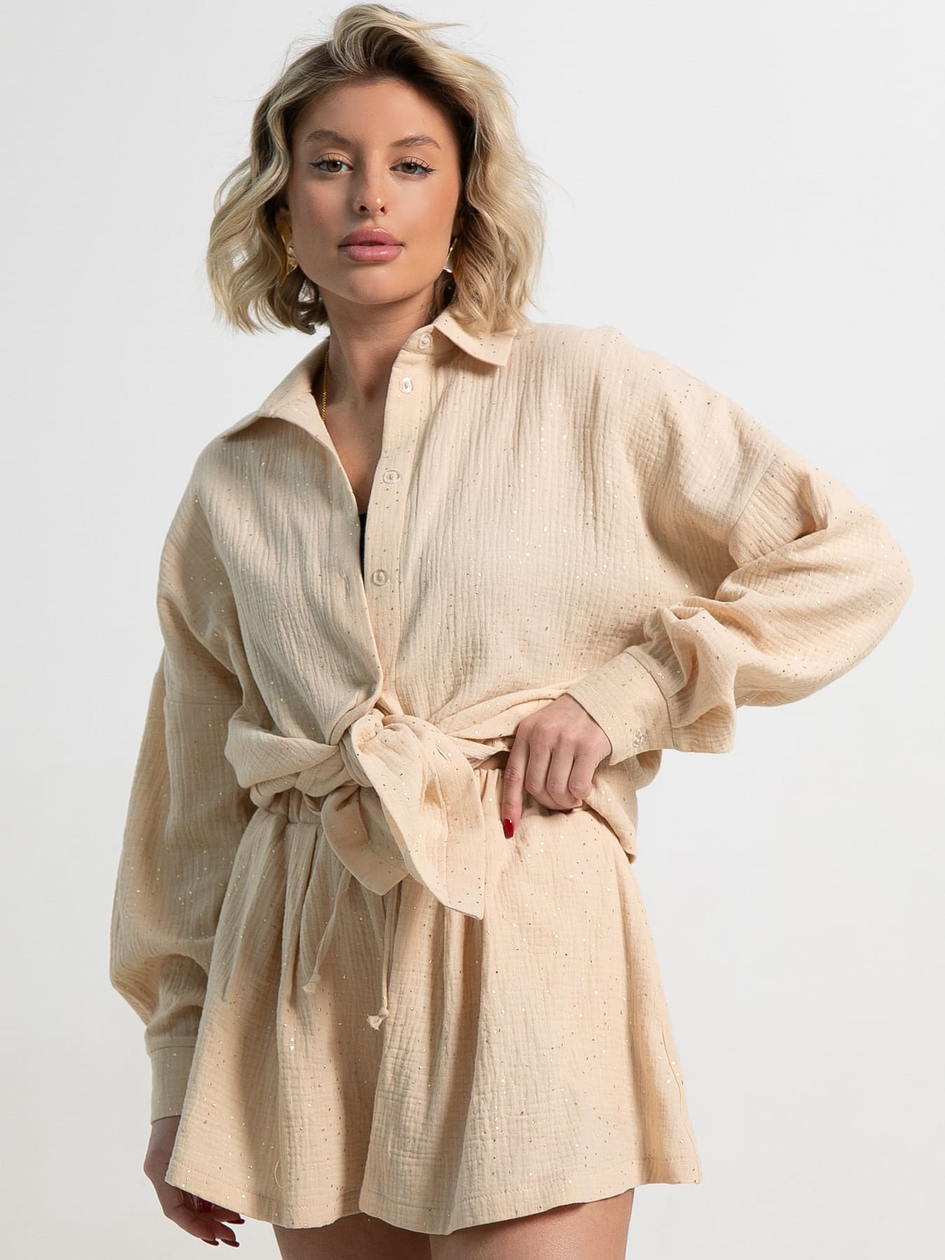 Костюм хлопковый Илария (бежевый) К15344-1М