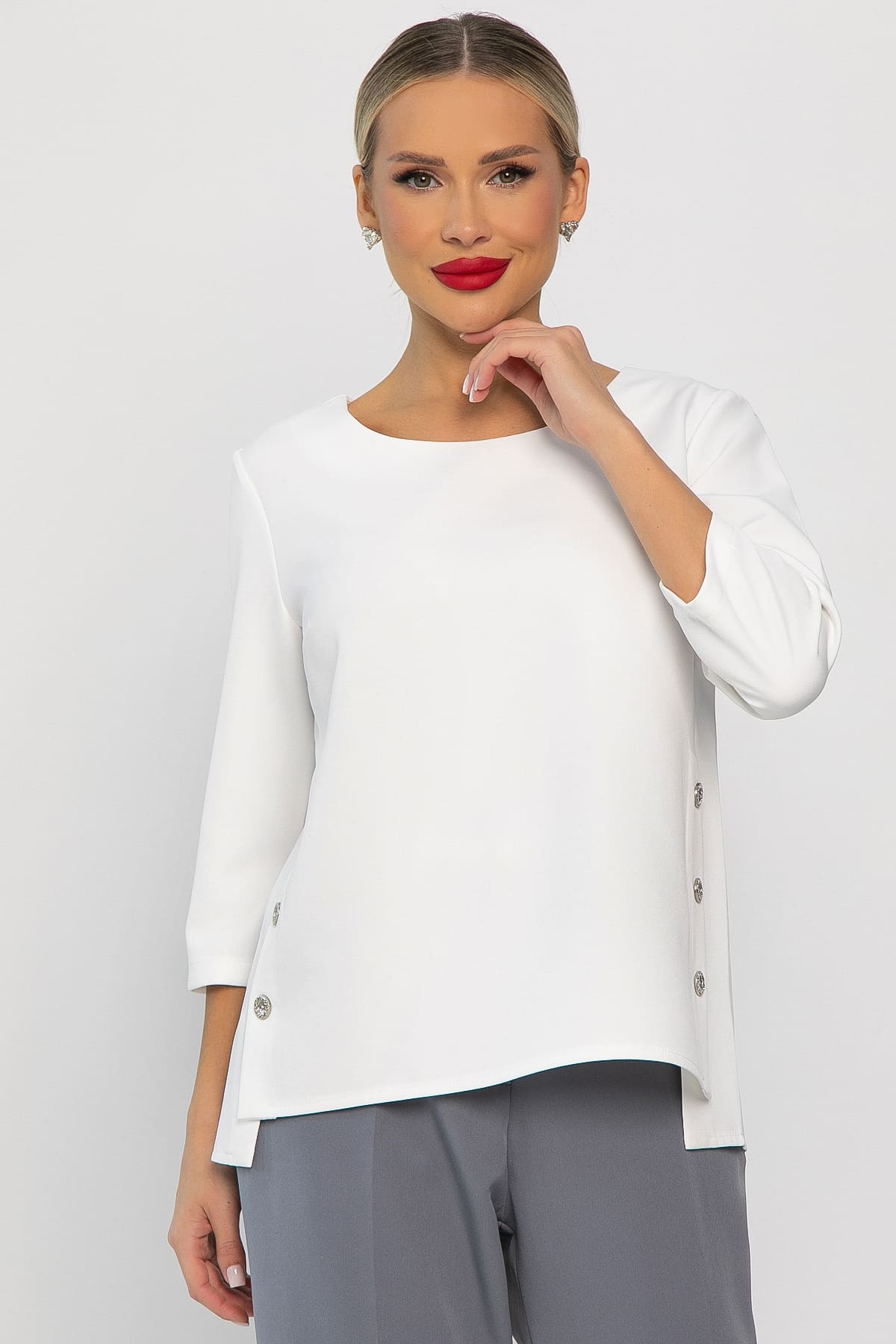 Блуза Аурия (белая) Б14217-48М