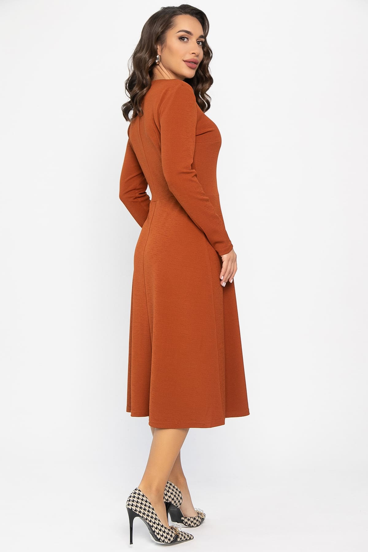 Платье трикотажное Парижанка (терракот) П14335-10М