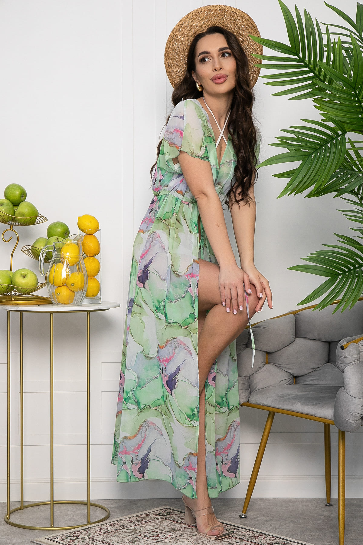 Парео (платье) Изольда (зеленое) П13601-9М