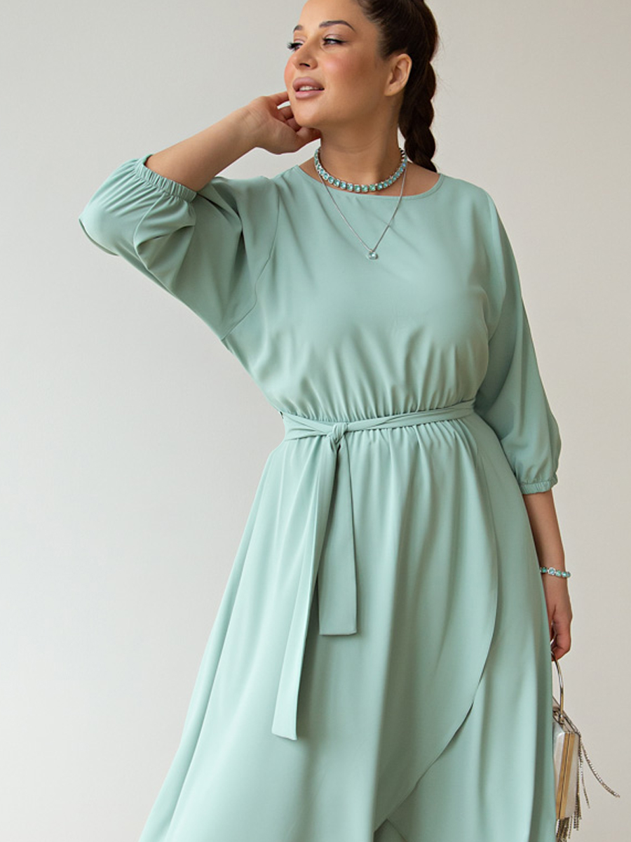 Платье Танго вдвоем (оливка) П15200-1М