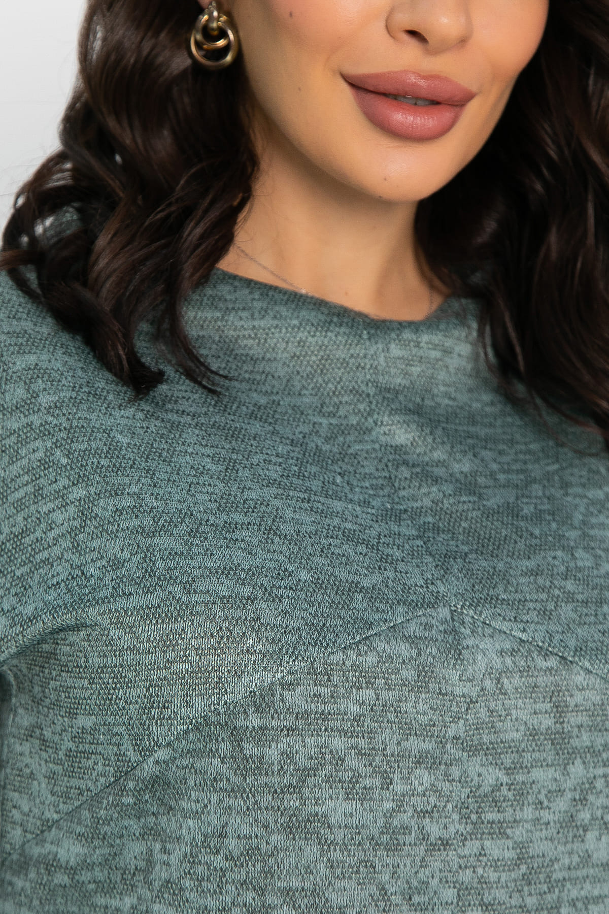 Платье трикотажное Ветта (зеленое) П14599-10М