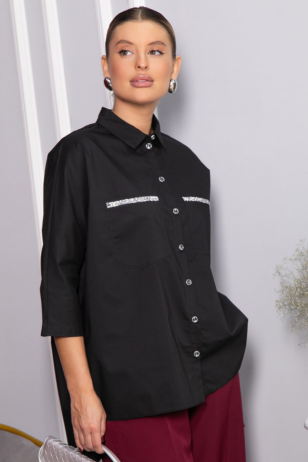 Рубашка Аристократка (черная) Б14440-10М