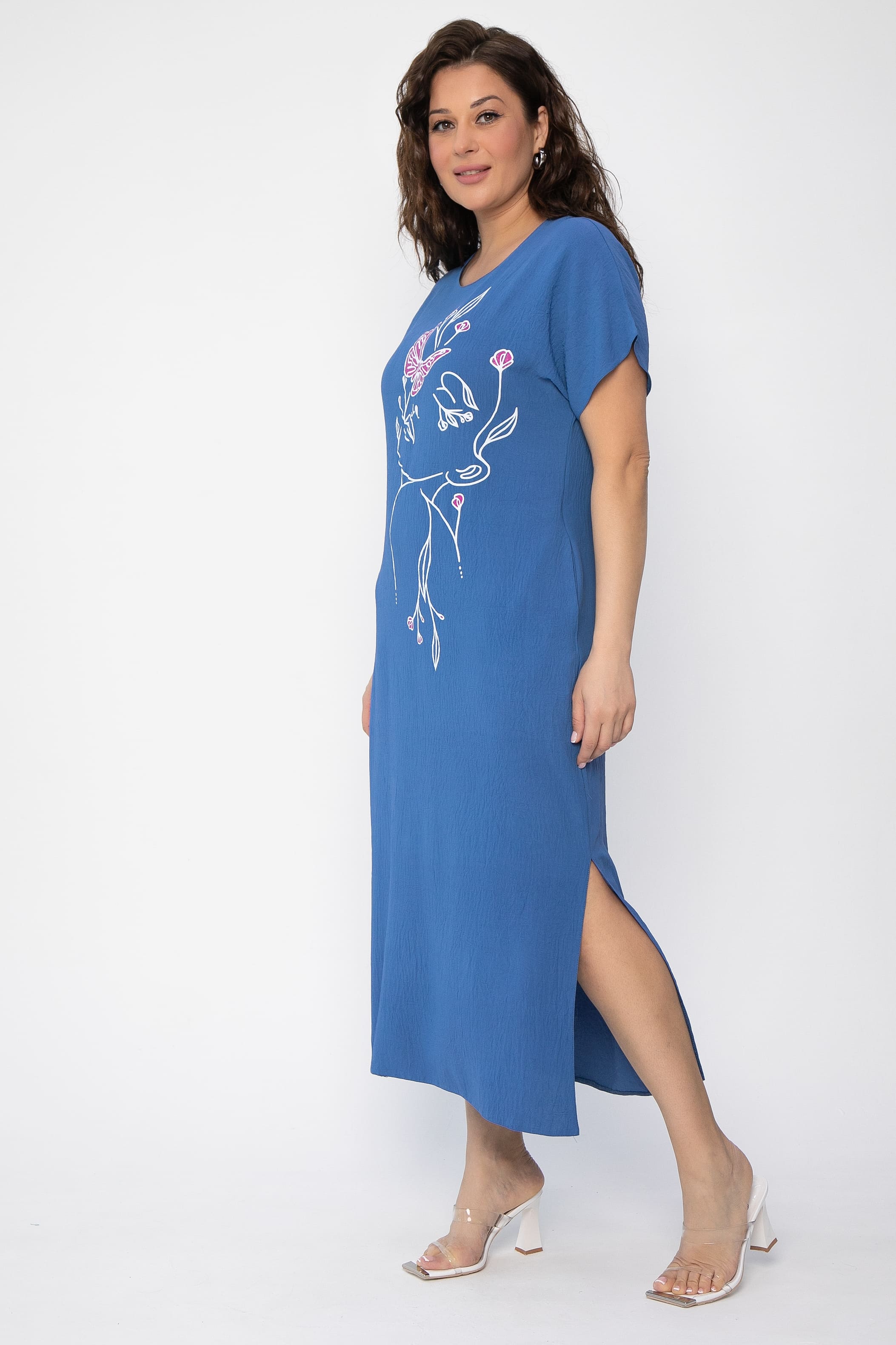 Платье Загадка (синее) П13704-8М