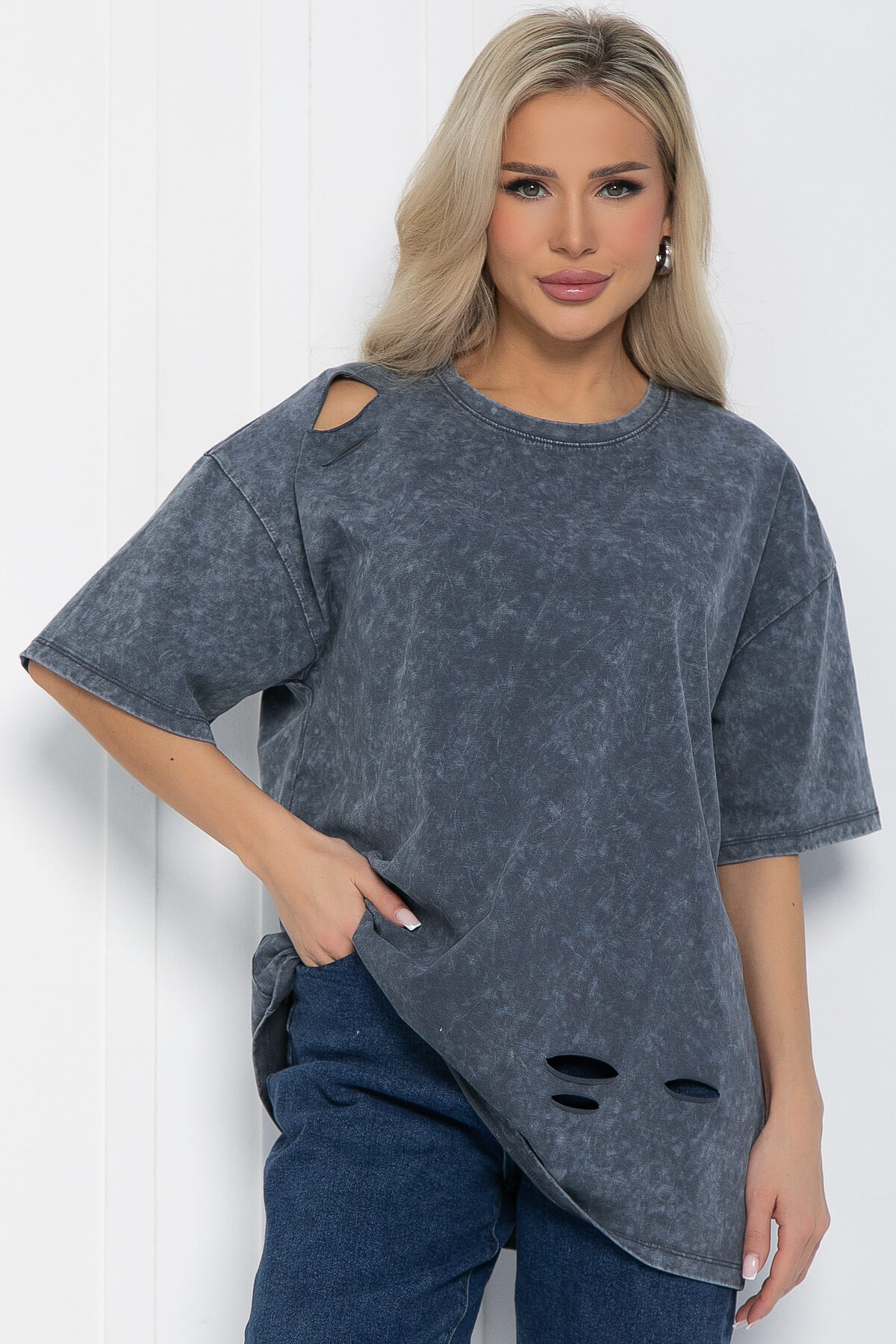 Футболка Микель (синяя) Б12598-20