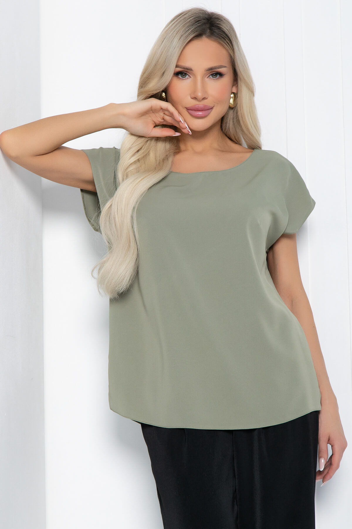 Блуза Юла (хаки) Б12443-8