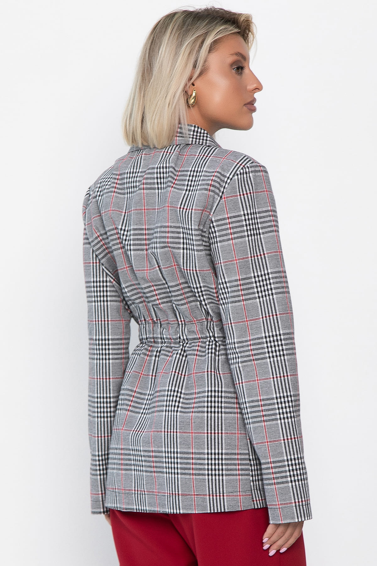 Пиджак Бренда (серый/клетка) Б14124-33М