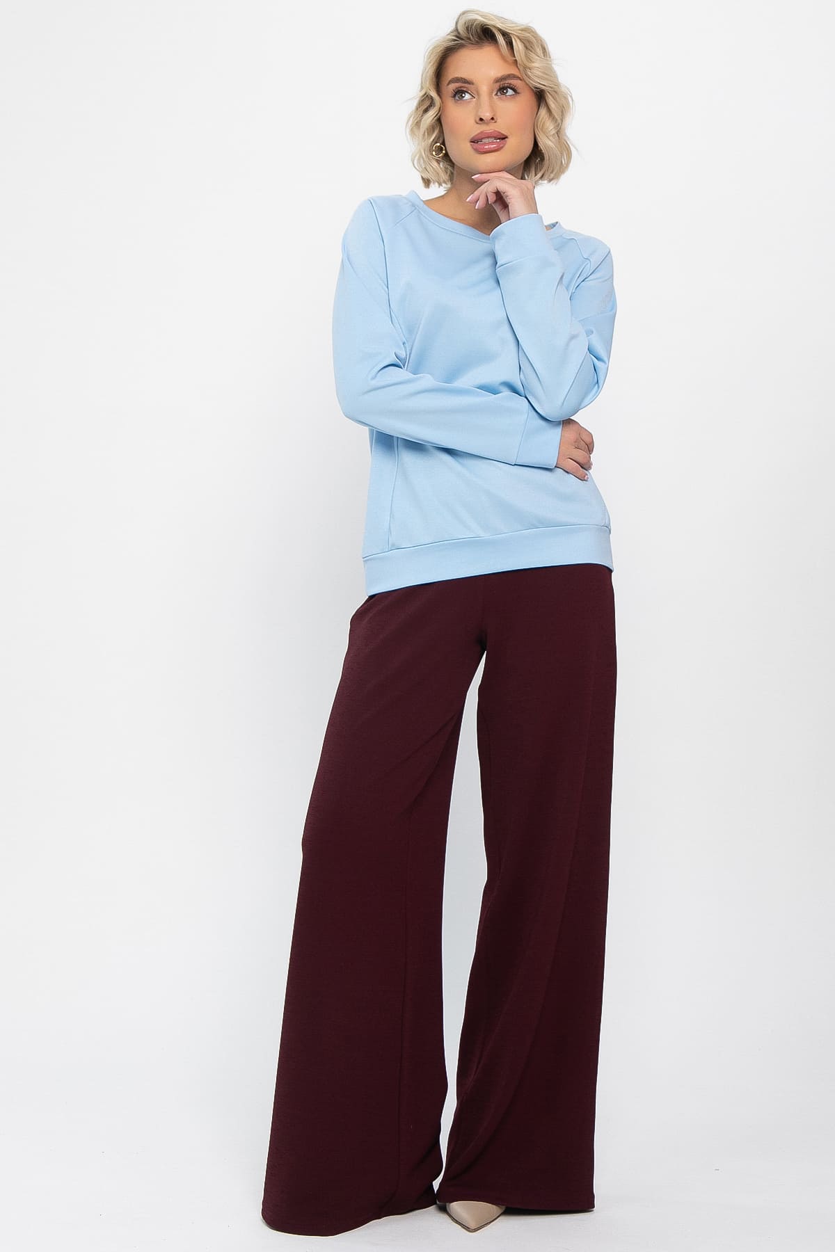 Костюм трикотажный Бергамо (голубой/бордо) К14654-10М