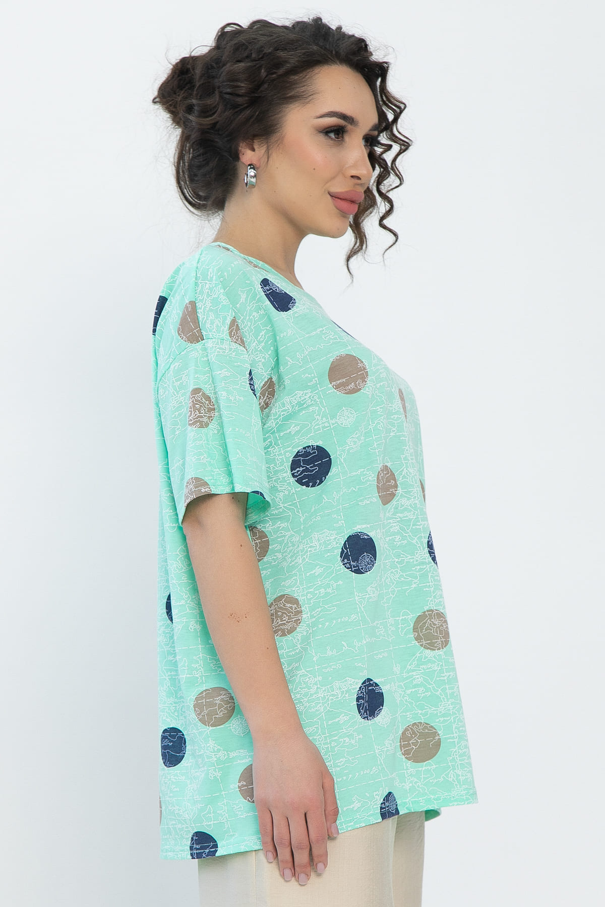 Блуза Тори (зеленая) Б13520-20М