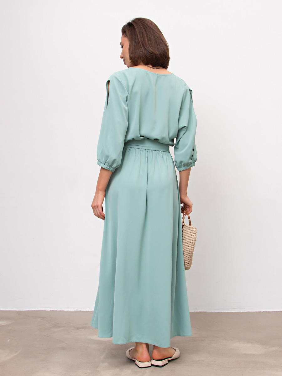 Платье Танго вдвоем (оливка) П15200-1М