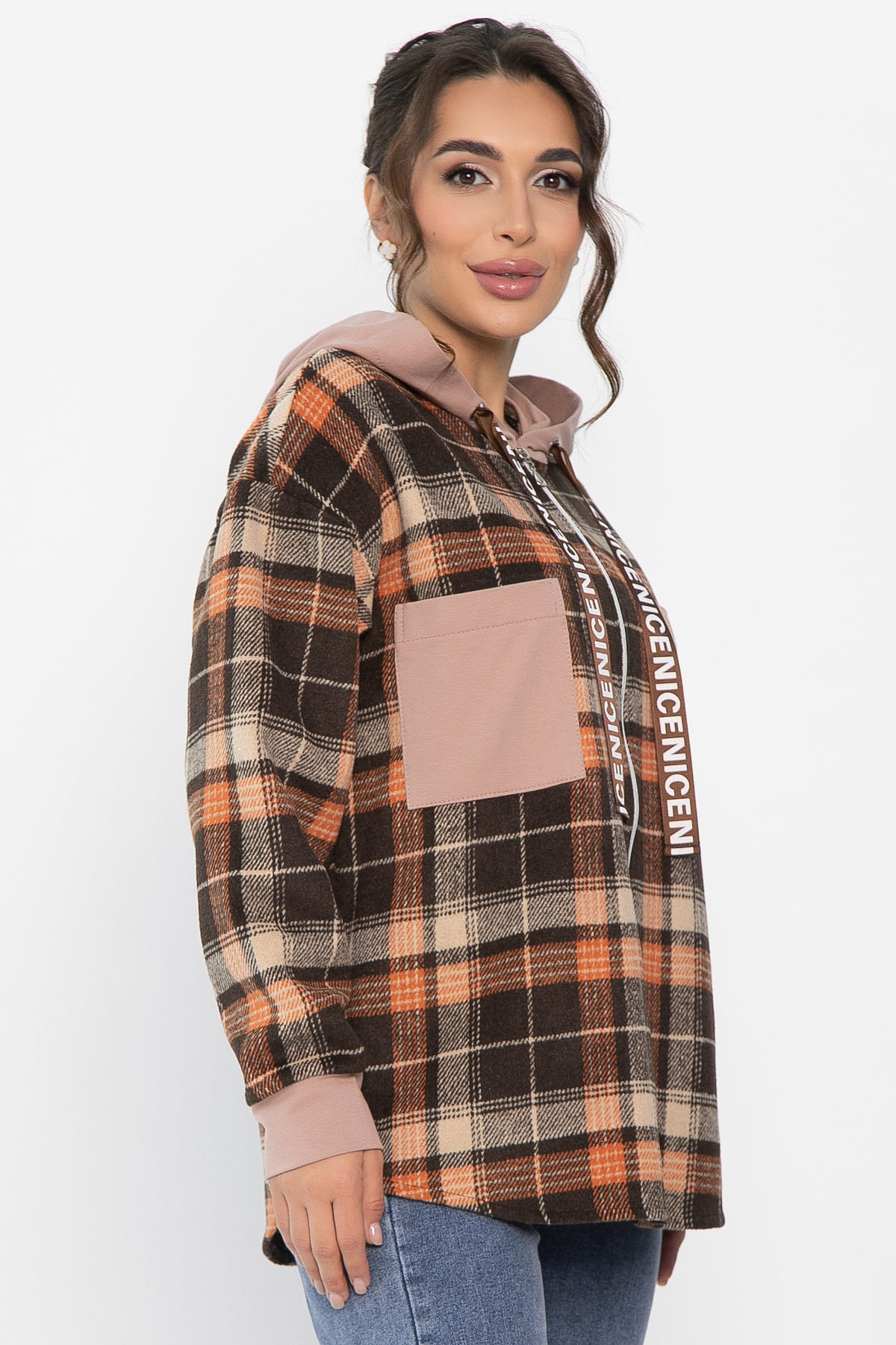 Рубашка Больше чем стиль НЬЮ (коричневая)  Б13907-50М