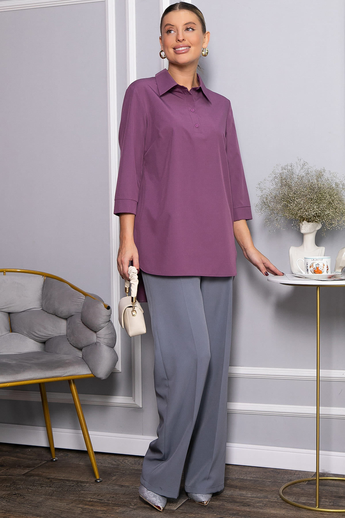 Блуза Искра (пыльная роза) Б14465-3М