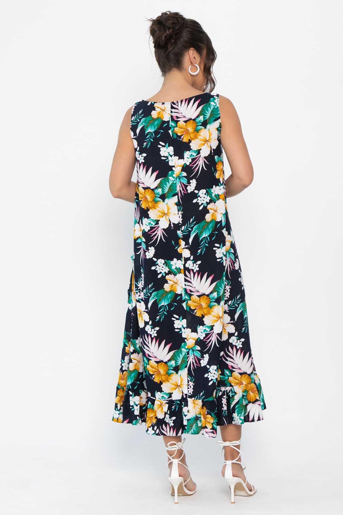 Сарафан Нимфа (синий/цветы) П13959-10М